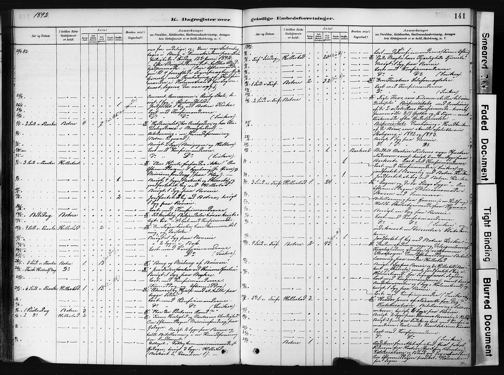 Botne kirkebøker, AV/SAKO-A-340/F/Fb/L0001: Parish register (official) no. II 1, 1878-1902, p. 141