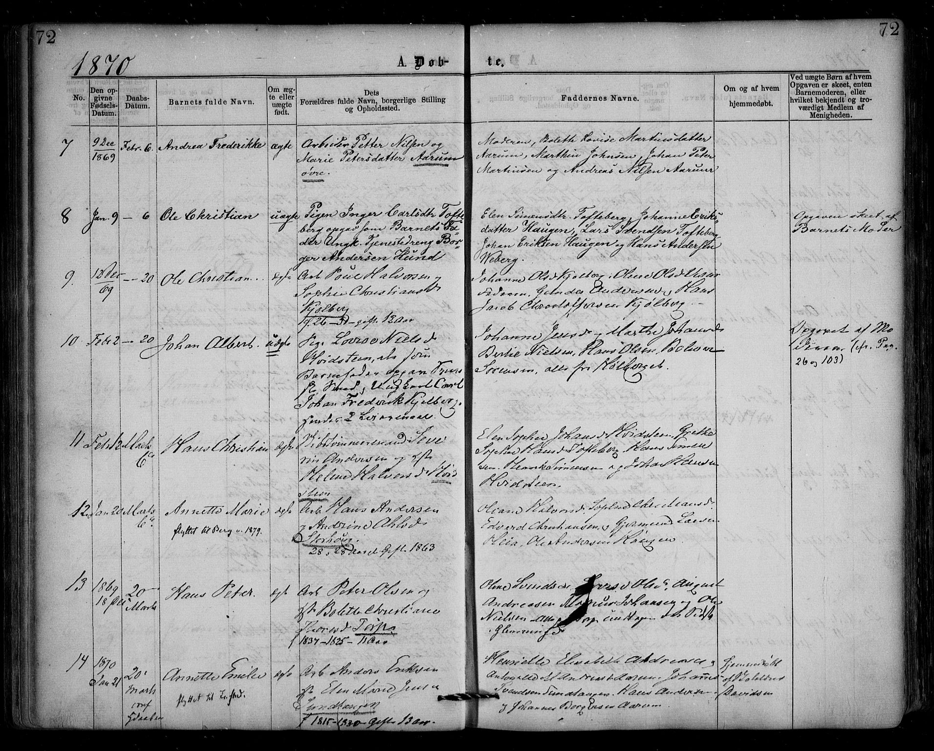 Borge prestekontor Kirkebøker, SAO/A-10903/F/Fa/L0006: Parish register (official) no. I 6, 1861-1874, p. 72