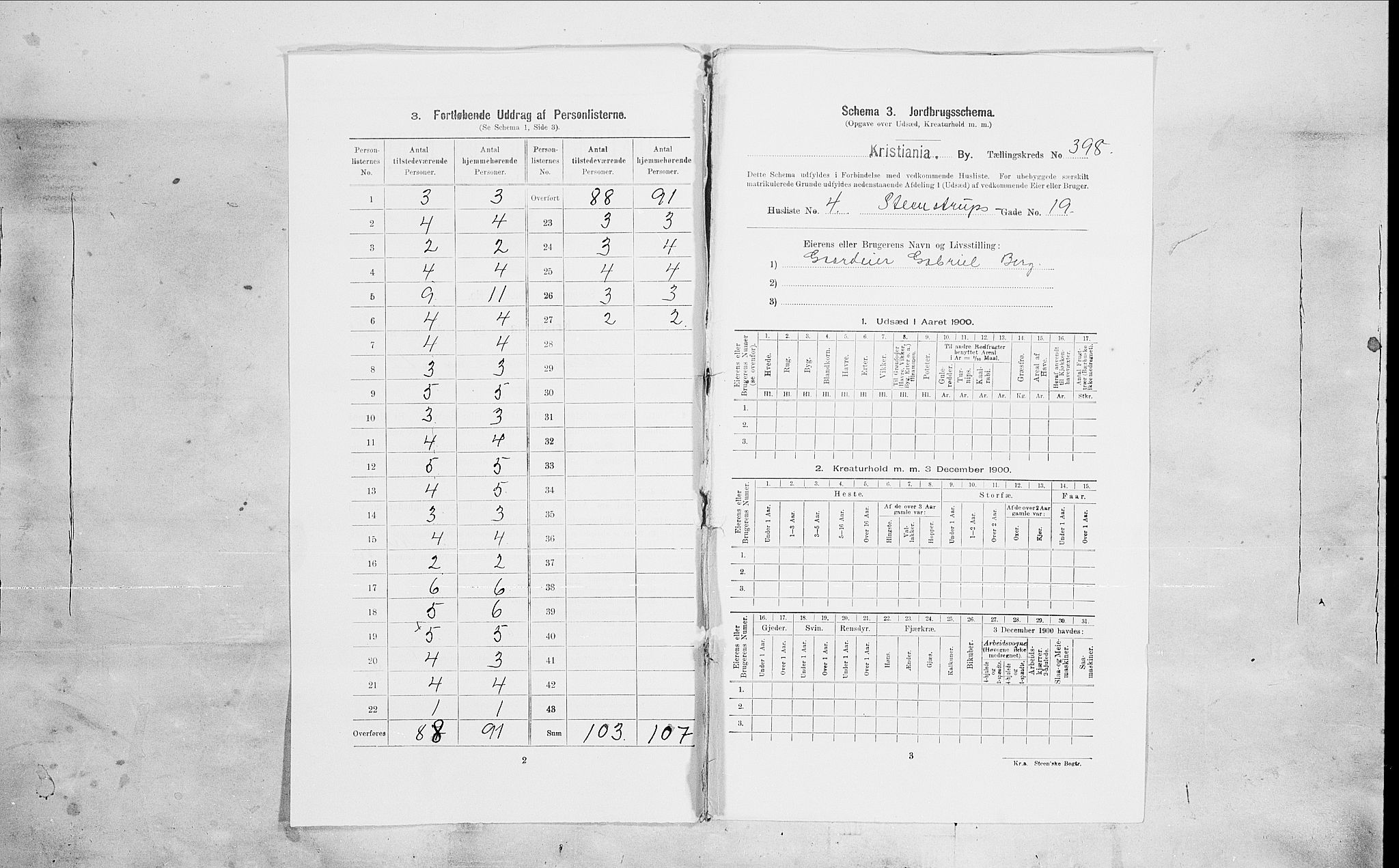SAO, 1900 census for Kristiania, 1900, p. 90705