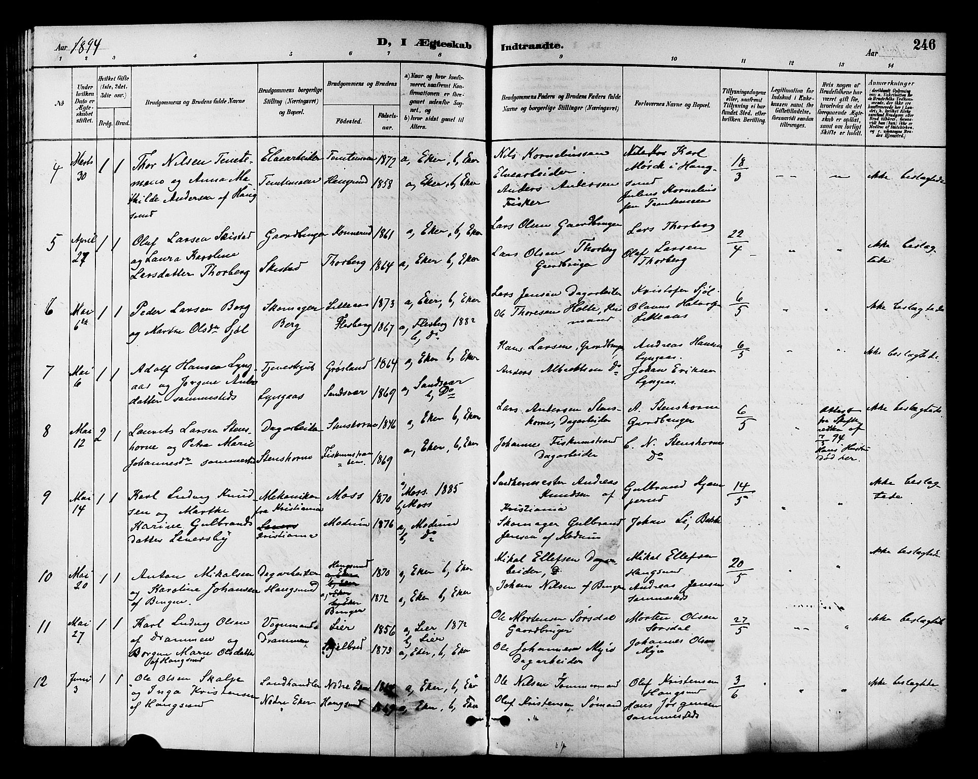 Eiker kirkebøker, AV/SAKO-A-4/F/Fb/L0002: Parish register (official) no. II 2, 1889-1896, p. 246