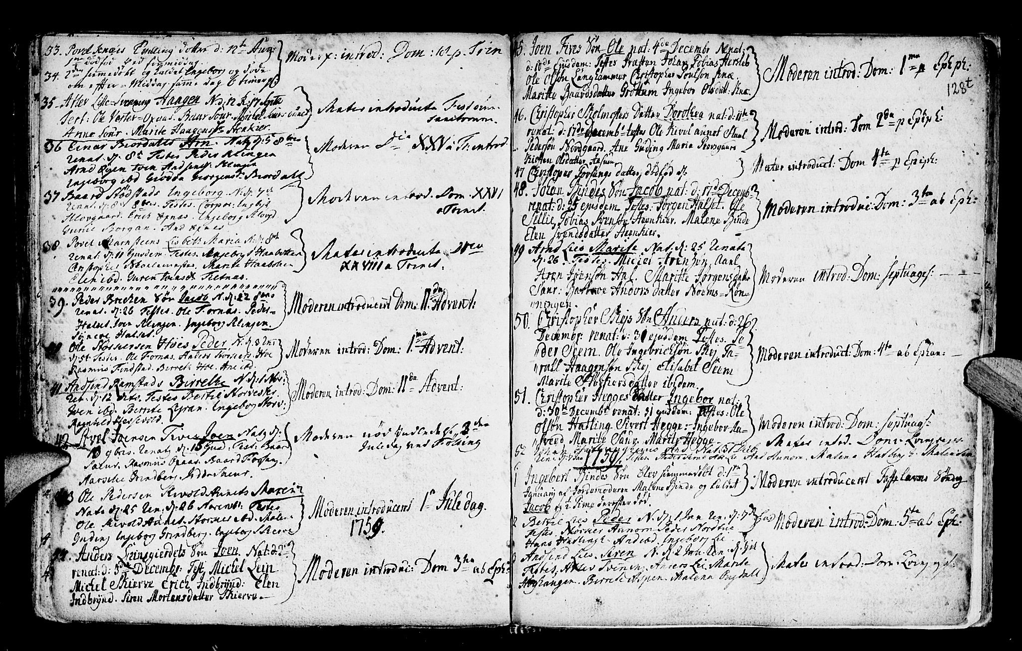 Ministerialprotokoller, klokkerbøker og fødselsregistre - Nord-Trøndelag, SAT/A-1458/746/L0439: Parish register (official) no. 746A01, 1688-1759, p. 128s