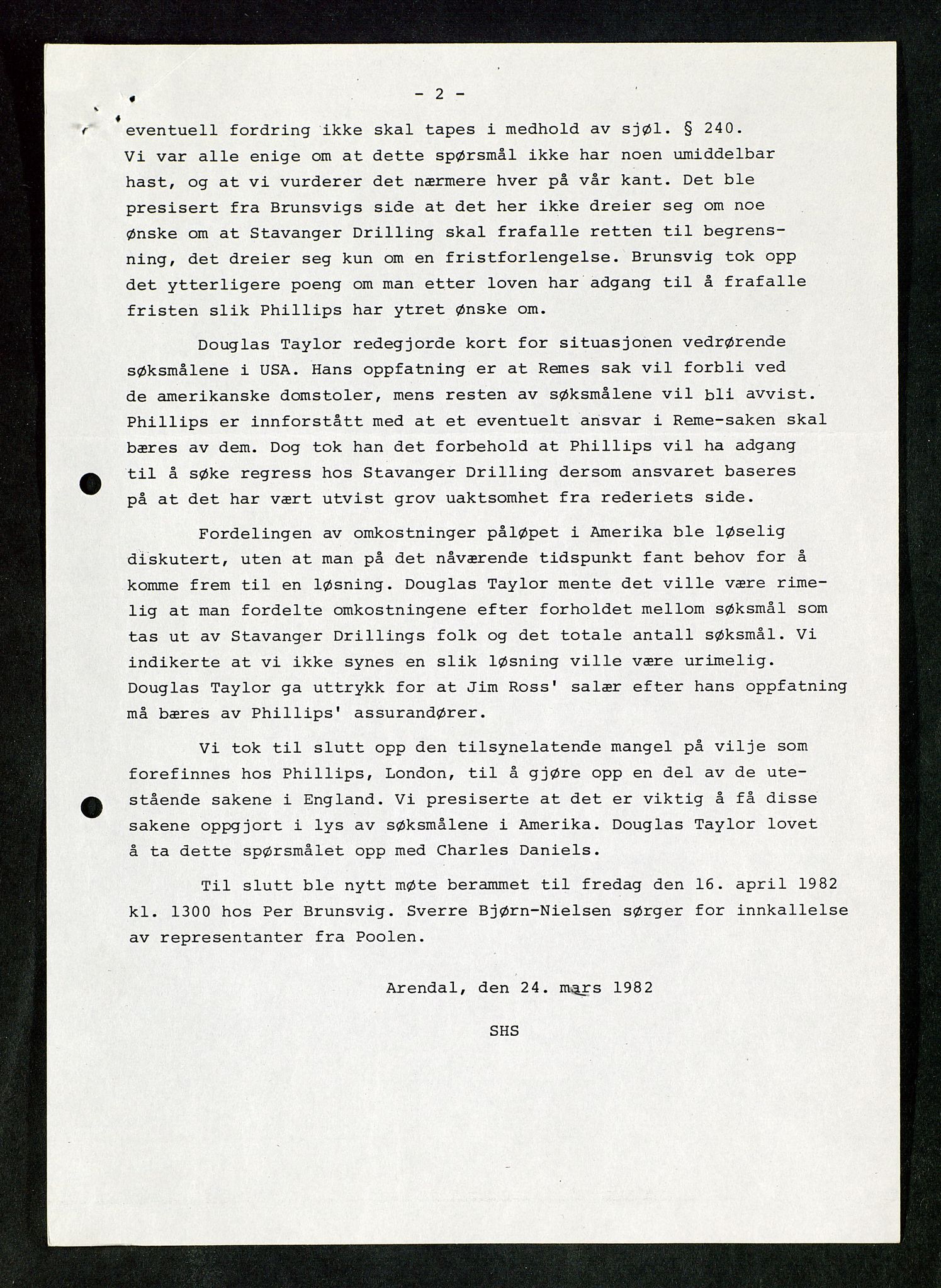 Pa 1503 - Stavanger Drilling AS, AV/SAST-A-101906/Da/L0017: Alexander L. Kielland - Saks- og korrespondansearkiv, 1981-1984, p. 70