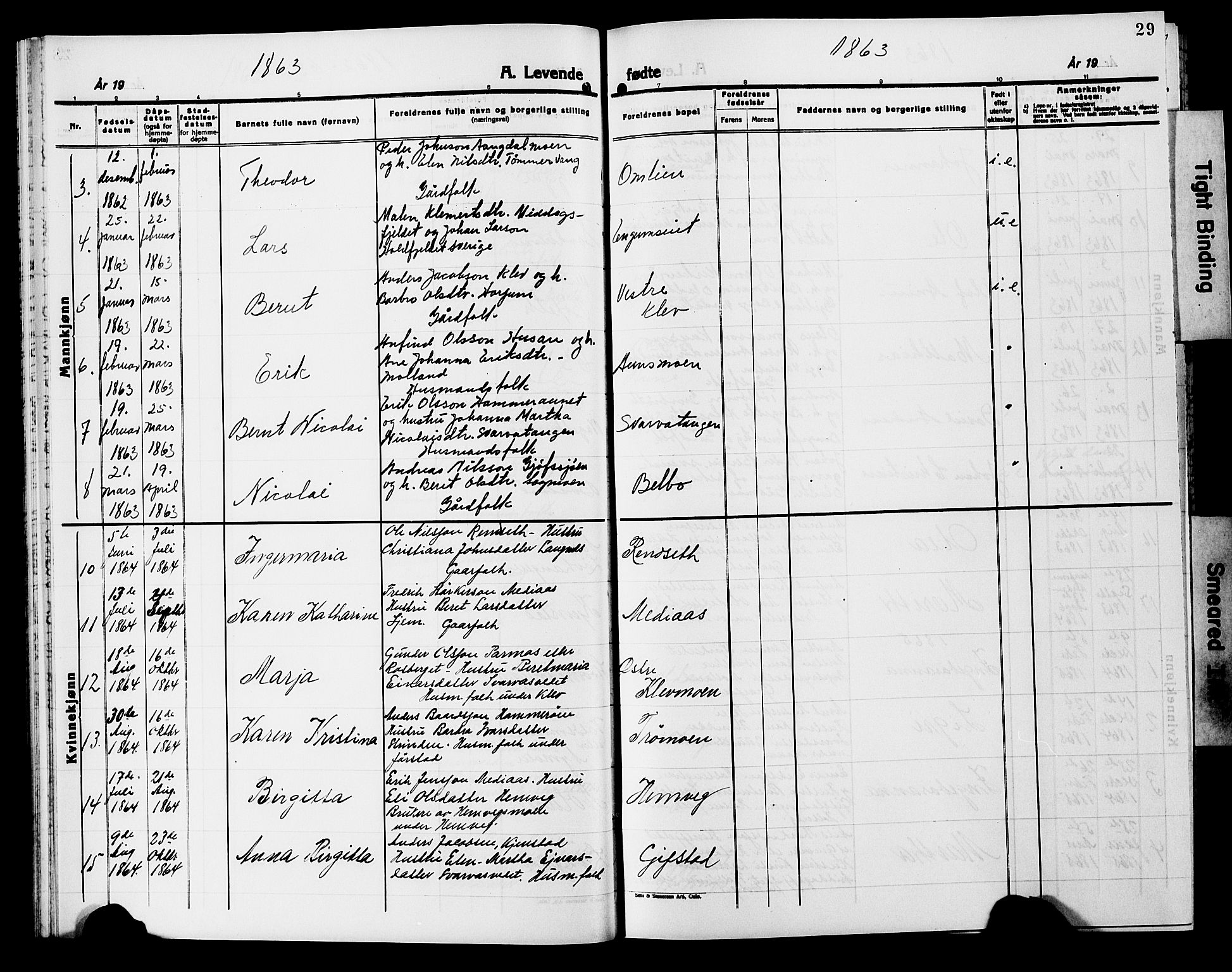 Ministerialprotokoller, klokkerbøker og fødselsregistre - Nord-Trøndelag, SAT/A-1458/749/L0485: Parish register (official) no. 749D01, 1857-1872, p. 29