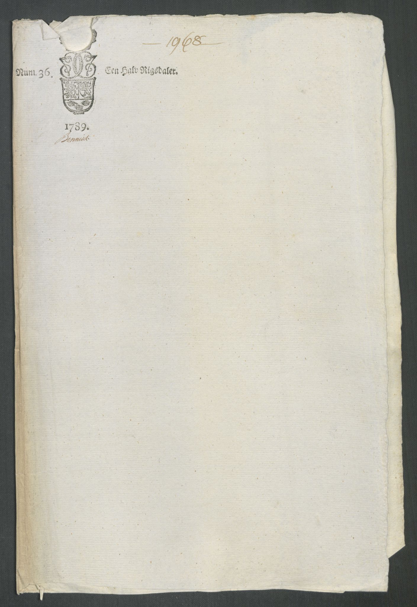 Rentekammeret inntil 1814, Reviderte regnskaper, Mindre regnskaper, AV/RA-EA-4068/Rf/Rfe/L0064: Diverse dokumenter, 1789-1795, p. 4