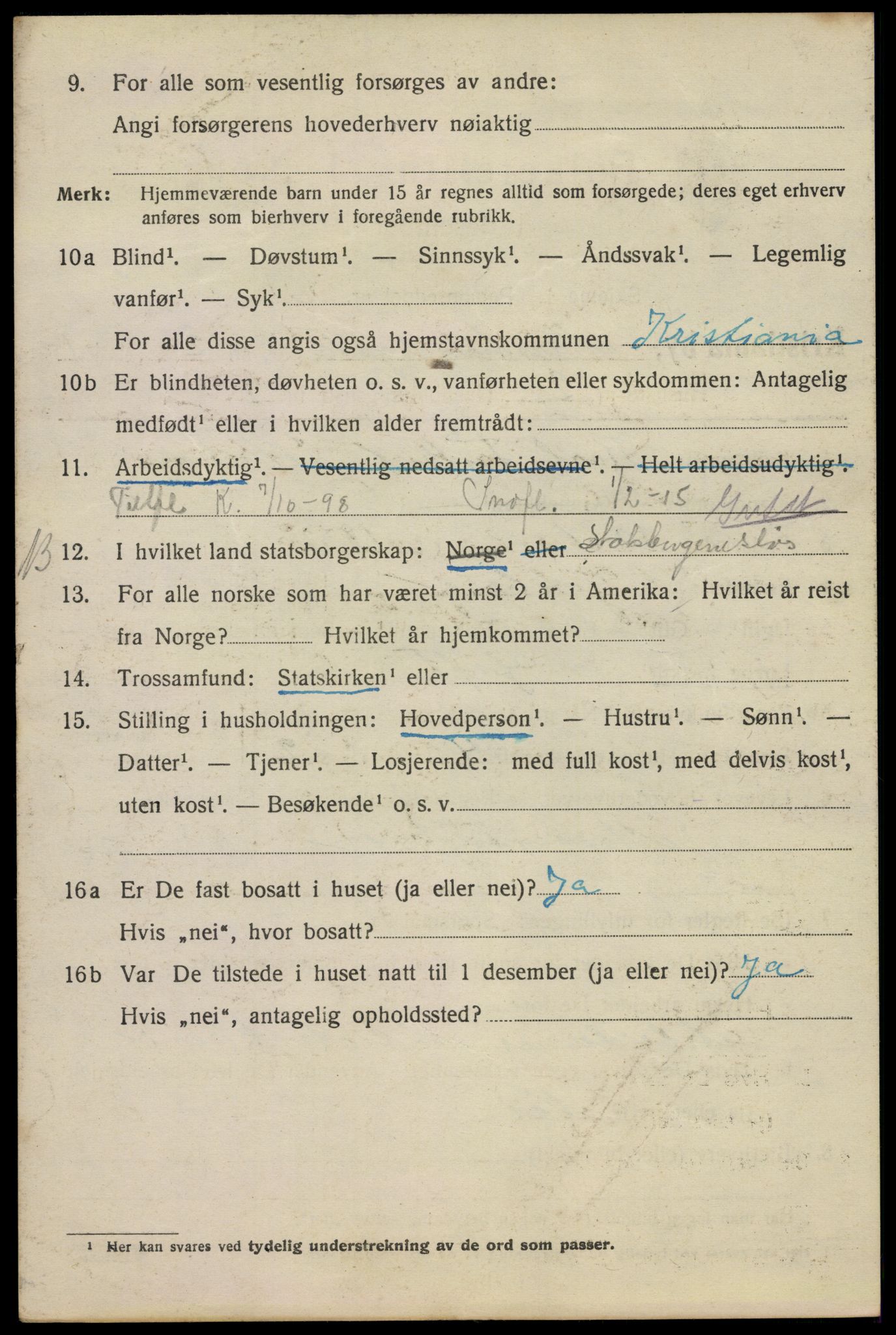 SAO, 1920 census for Kristiania, 1920, p. 392160