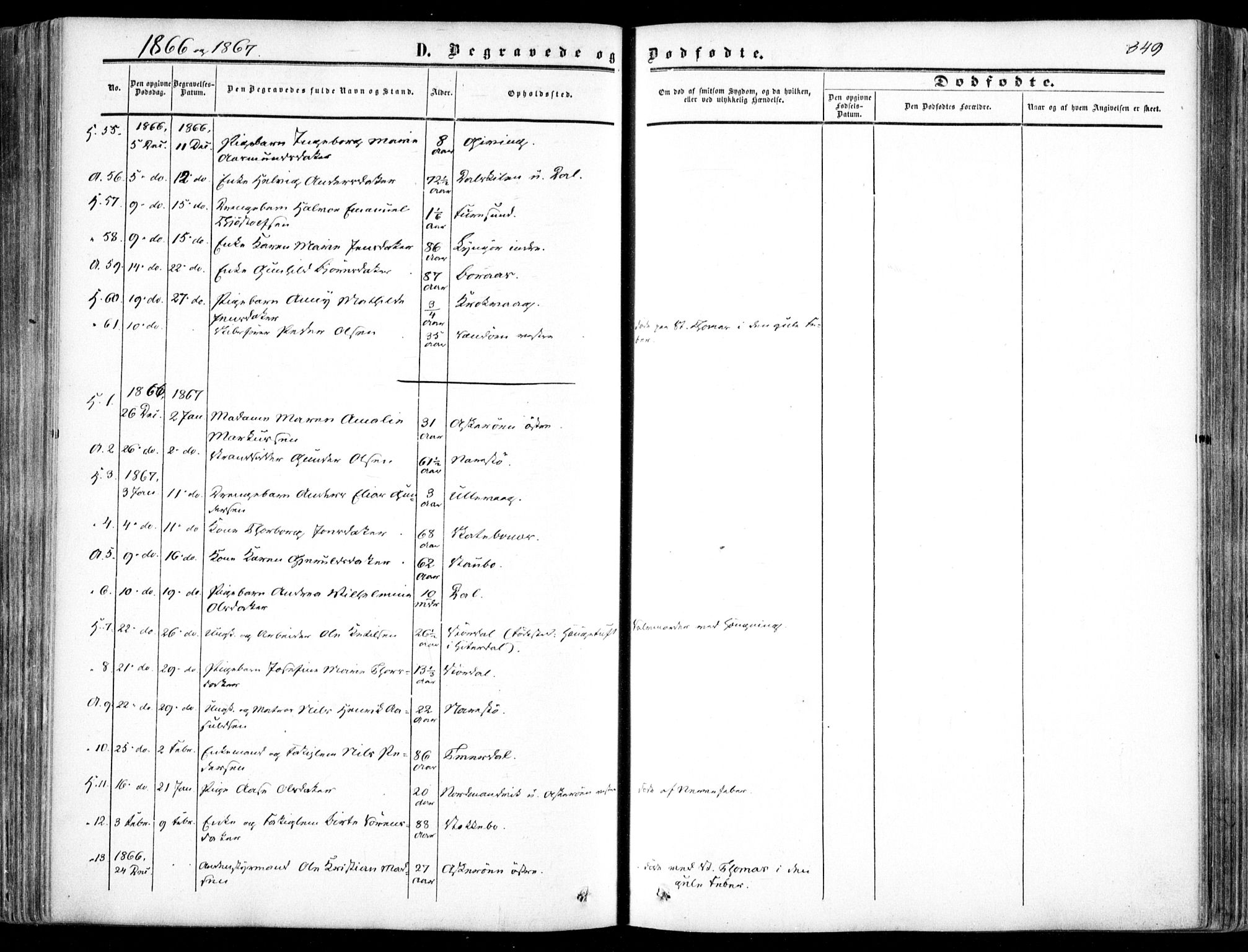 Dypvåg sokneprestkontor, AV/SAK-1111-0007/F/Fa/Faa/L0006: Parish register (official) no. A 6, 1855-1872, p. 349