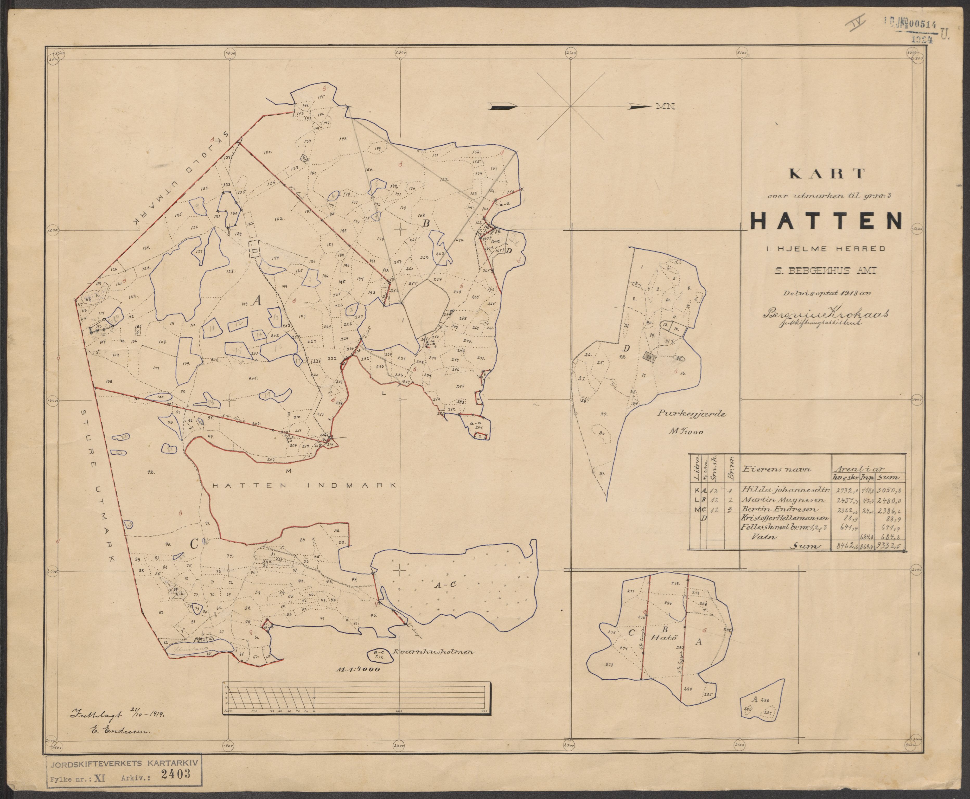 Jordskifteverkets kartarkiv, AV/RA-S-3929/T, 1859-1988, p. 2696