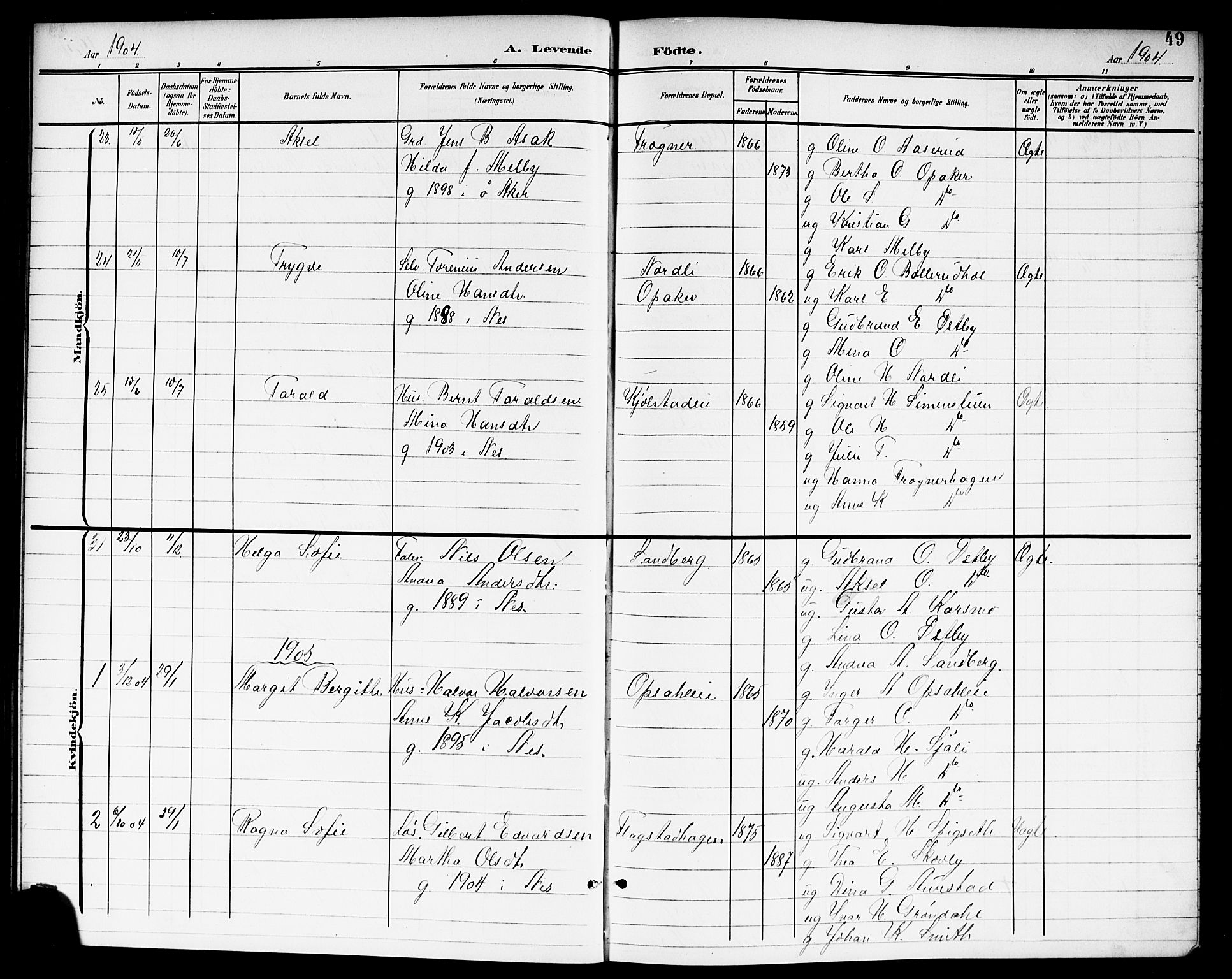 Nes prestekontor Kirkebøker, SAO/A-10410/G/Ga/L0002: Parish register (copy) no. I 2, 1901-1912, p. 49