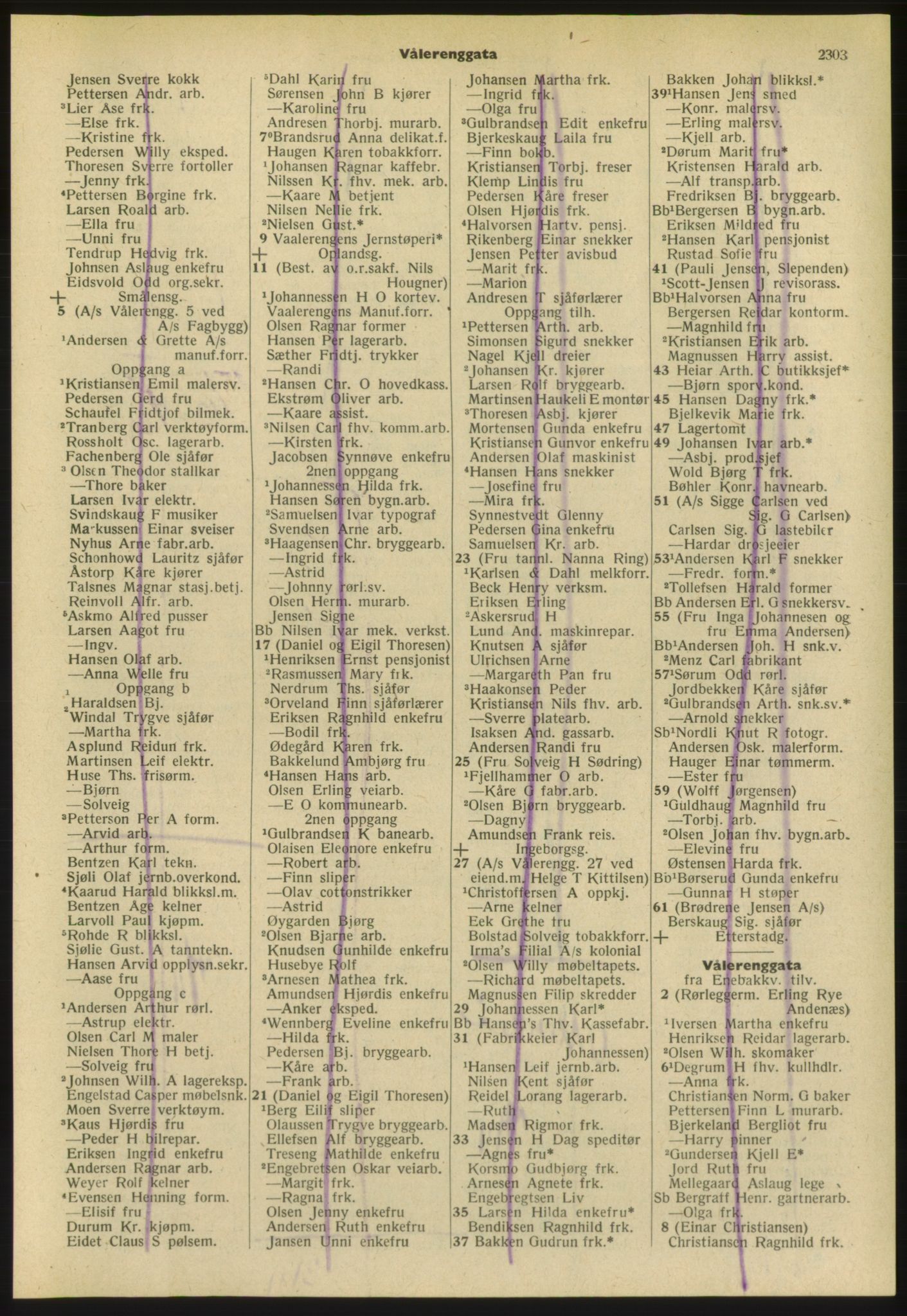 Kristiania/Oslo adressebok, PUBL/-, 1952, p. 2303