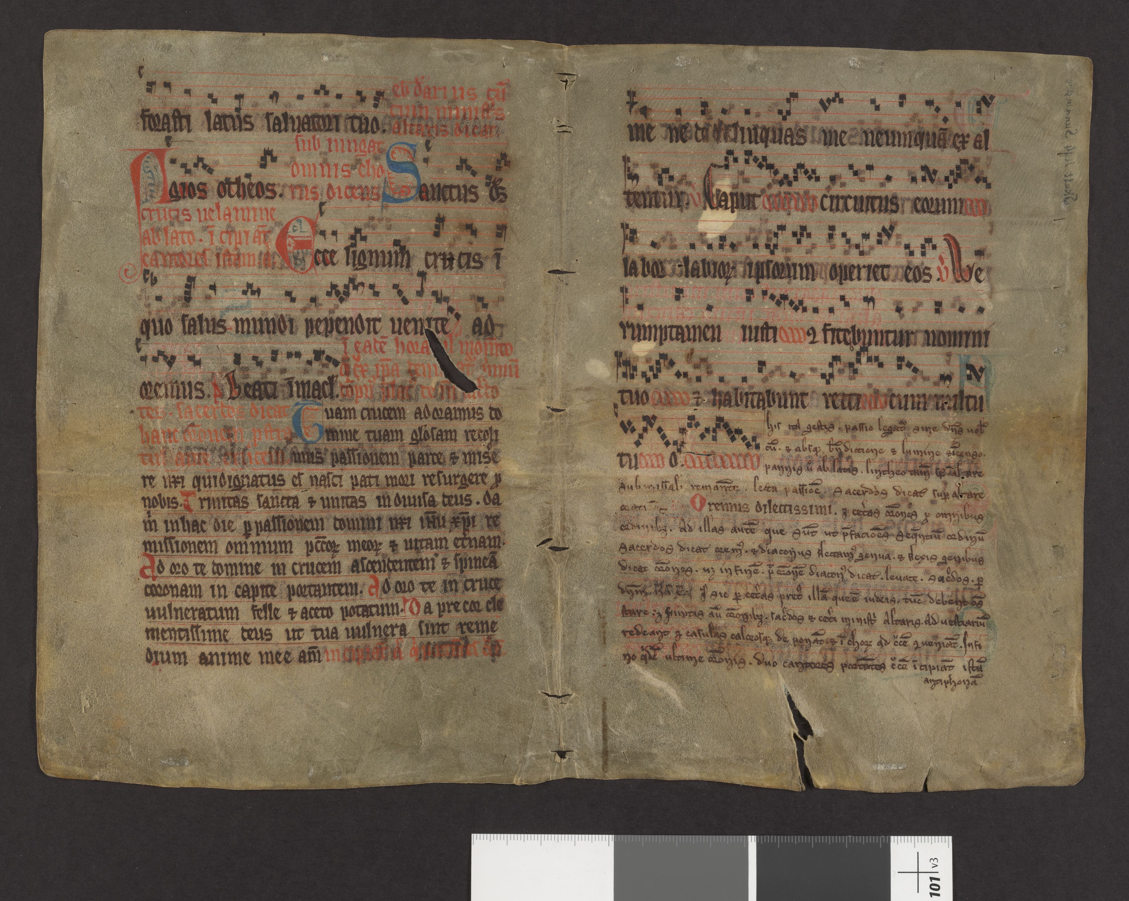 Riksarkivets diplomsamling, RA/EA-5965/F27/F27A/F27Ab/L0002: Latinske fragmenter stort format, 1100-1536, p. 19