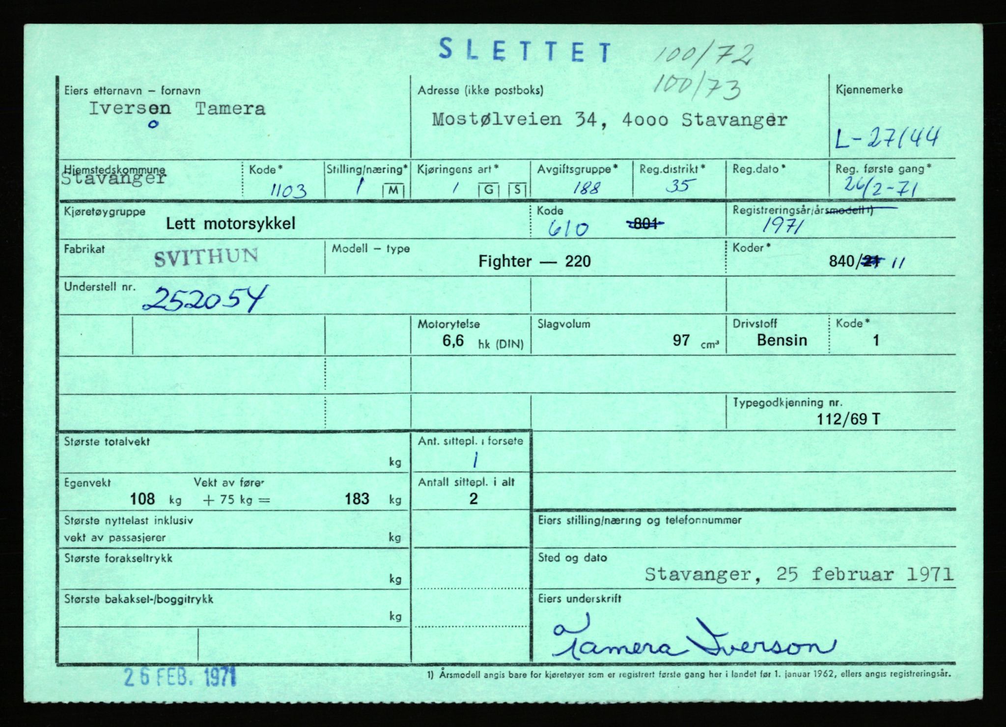 Stavanger trafikkstasjon, AV/SAST-A-101942/0/F/L0045: L-27000 - L-27799, 1930-1971, p. 337