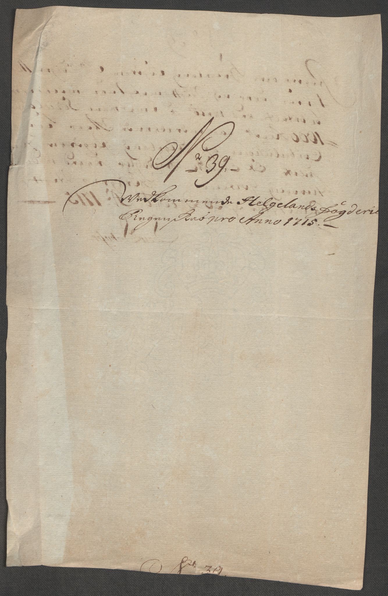 Rentekammeret inntil 1814, Reviderte regnskaper, Fogderegnskap, RA/EA-4092/R65/L4513: Fogderegnskap Helgeland, 1714-1715, p. 680