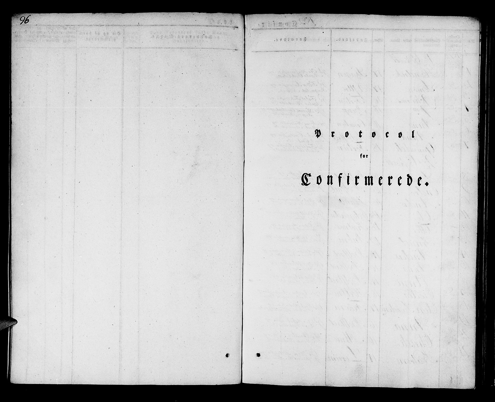 Luster sokneprestembete, SAB/A-81101/H/Haa/Haaa/L0004: Parish register (official) no. A 4, 1821-1832, p. 96