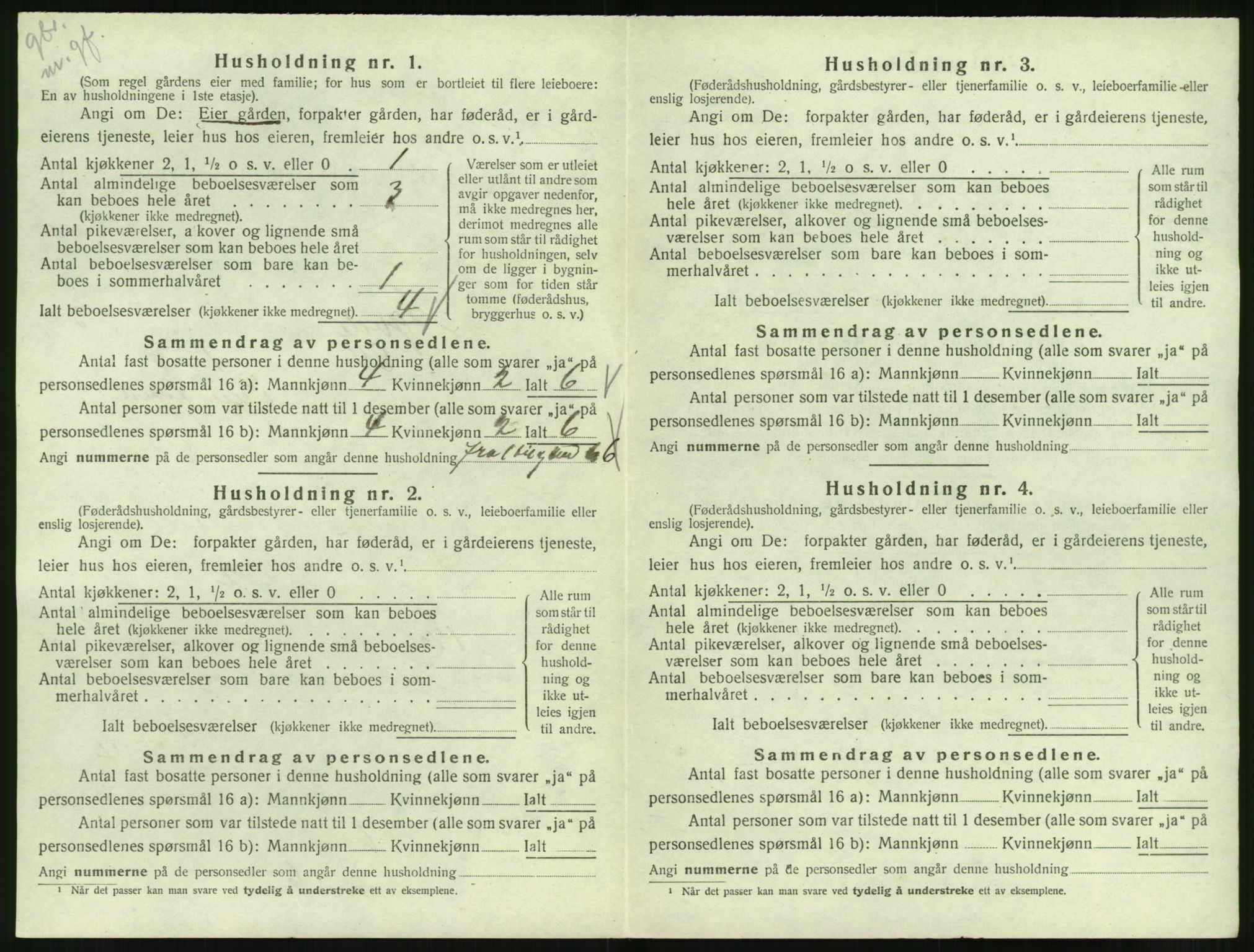 SAT, 1920 census for Syvde, 1920, p. 133