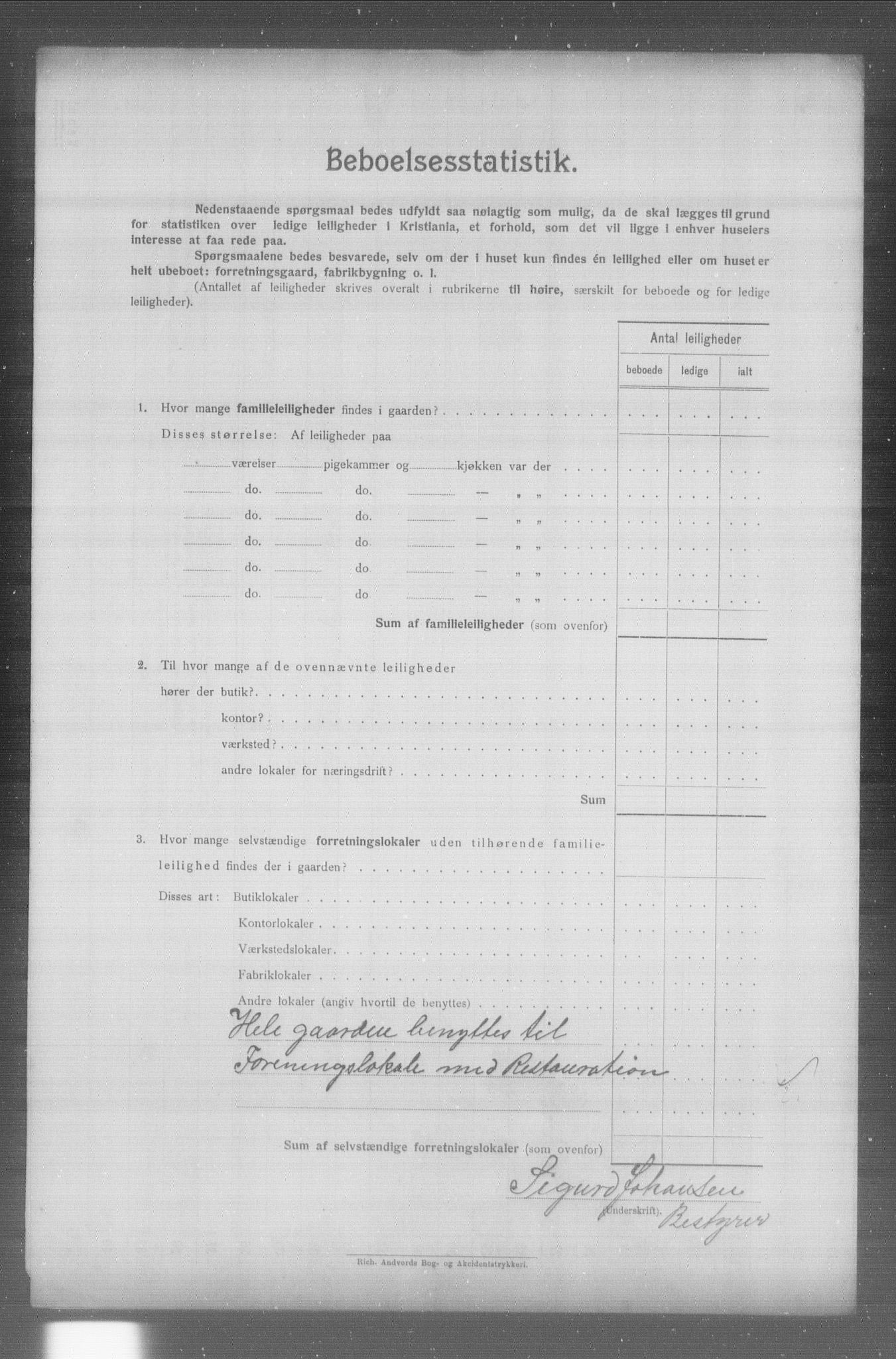 OBA, Municipal Census 1904 for Kristiania, 1904, p. 24048