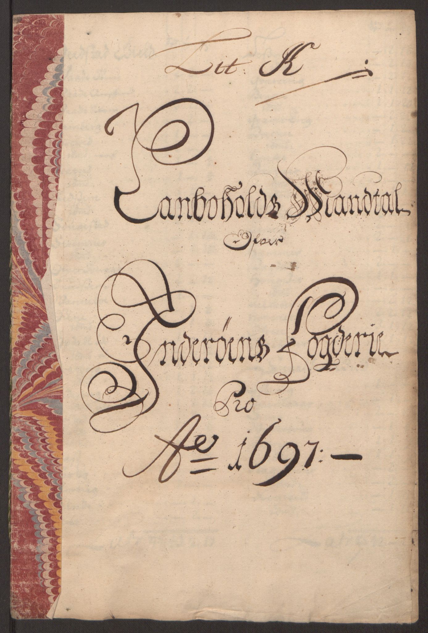 Rentekammeret inntil 1814, Reviderte regnskaper, Fogderegnskap, RA/EA-4092/R63/L4309: Fogderegnskap Inderøy, 1695-1697, p. 487