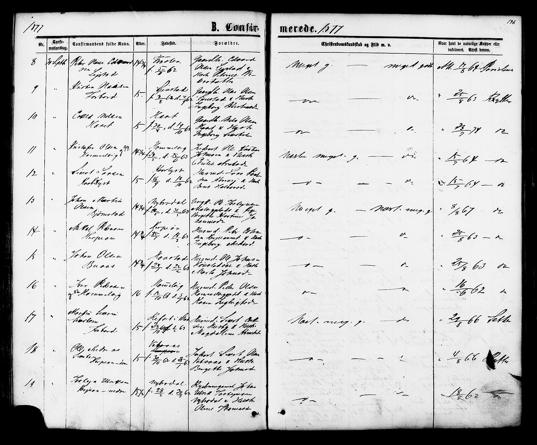 Ministerialprotokoller, klokkerbøker og fødselsregistre - Sør-Trøndelag, SAT/A-1456/616/L0409: Parish register (official) no. 616A06, 1865-1877, p. 136