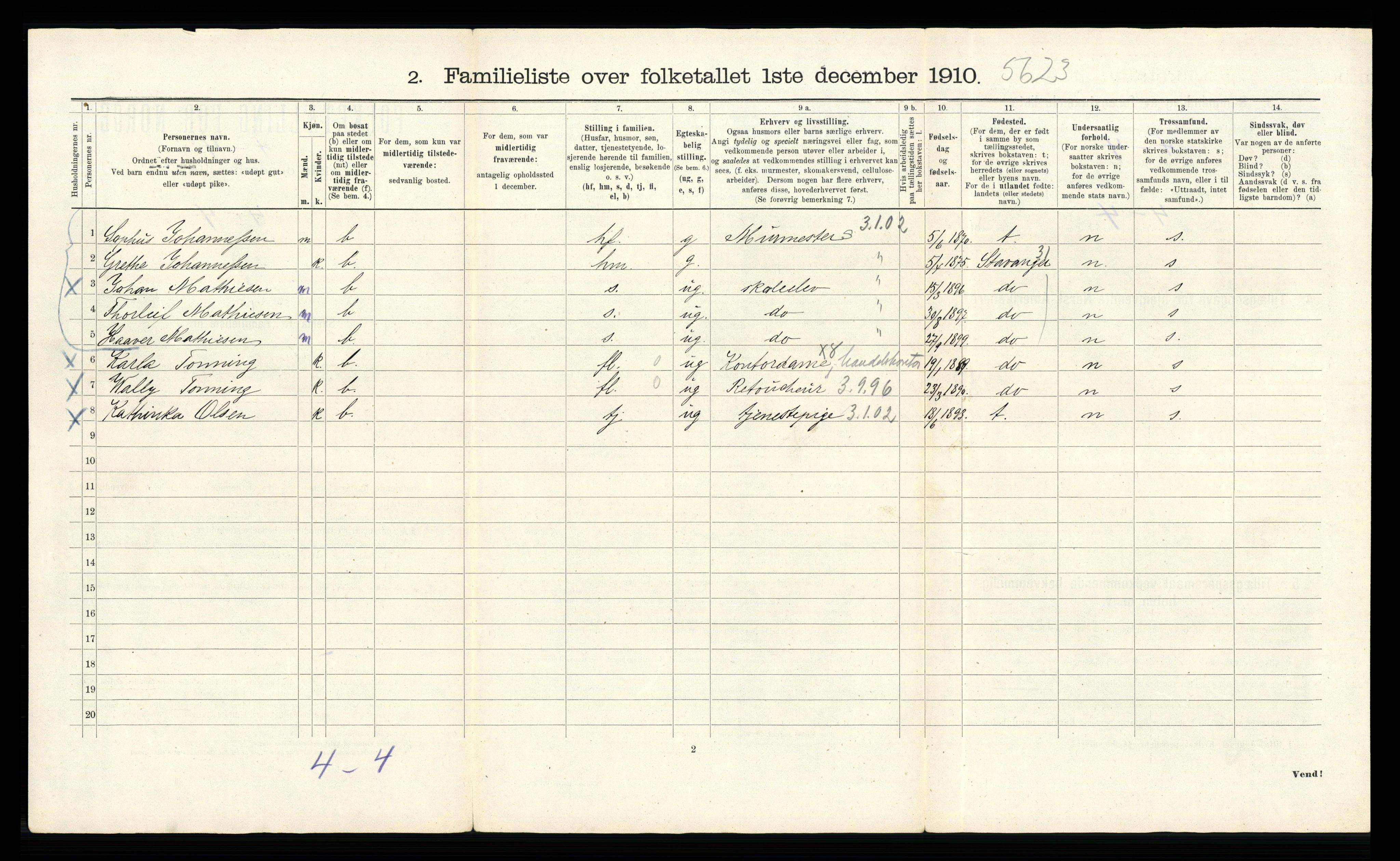 RA, 1910 census for Bergen, 1910, p. 21568