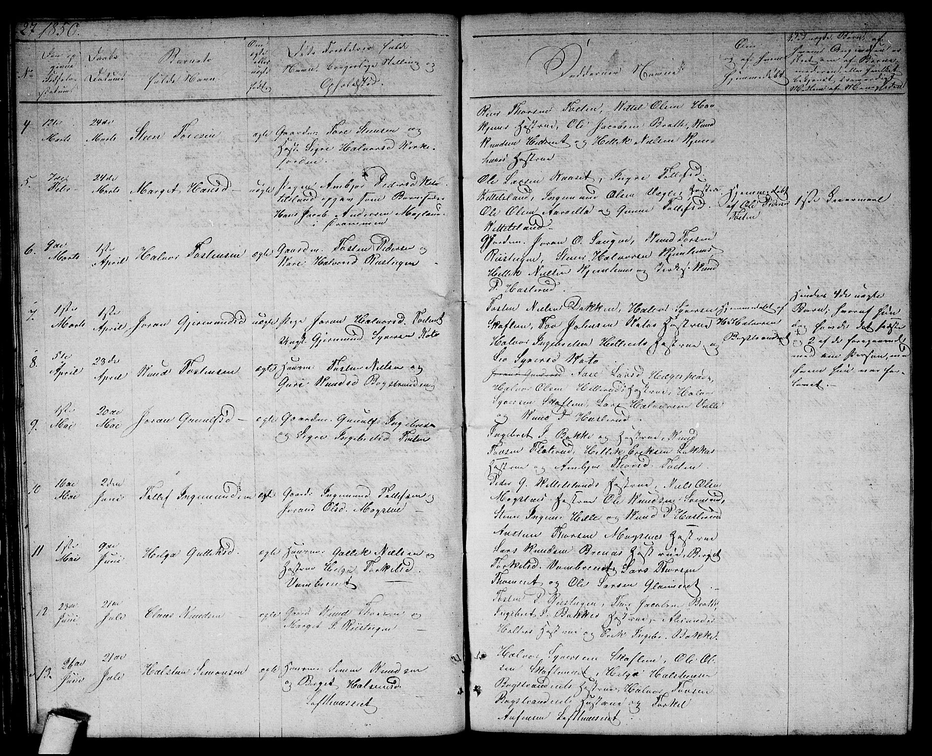 Rollag kirkebøker, AV/SAKO-A-240/G/Gb/L0001: Parish register (copy) no. II 1, 1836-1877, p. 27