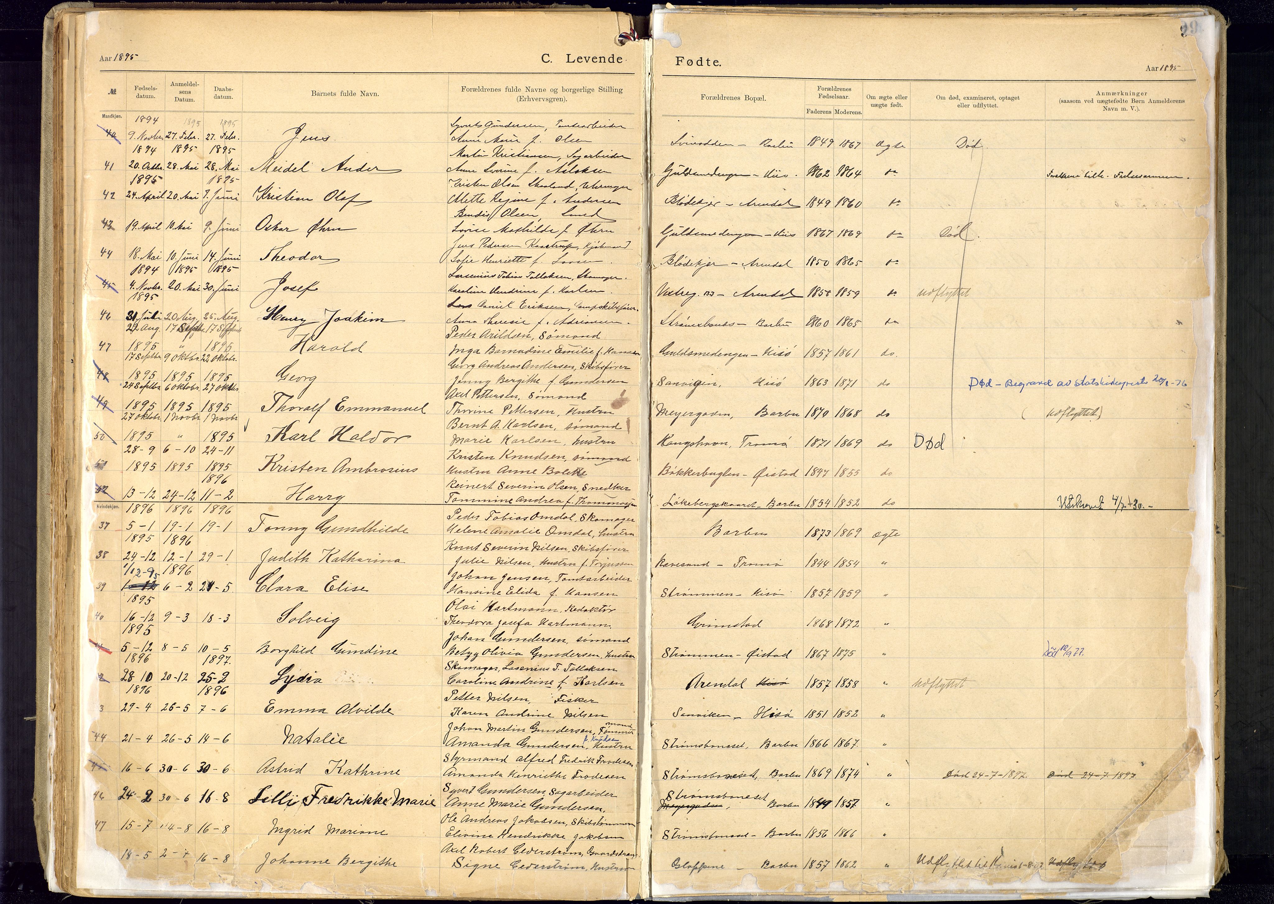 Metodistmenigheten, Arendal, AV/SAK-1292-0011/F/Fa/L0005: Dissenter register no. 5, 1892-1942, p. 98