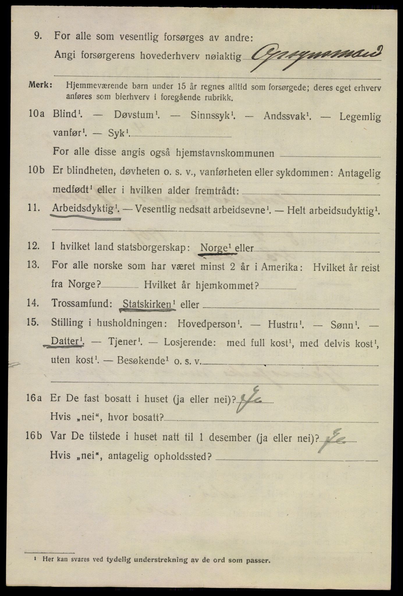 SAKO, 1920 census for Hønefoss, 1920, p. 5189