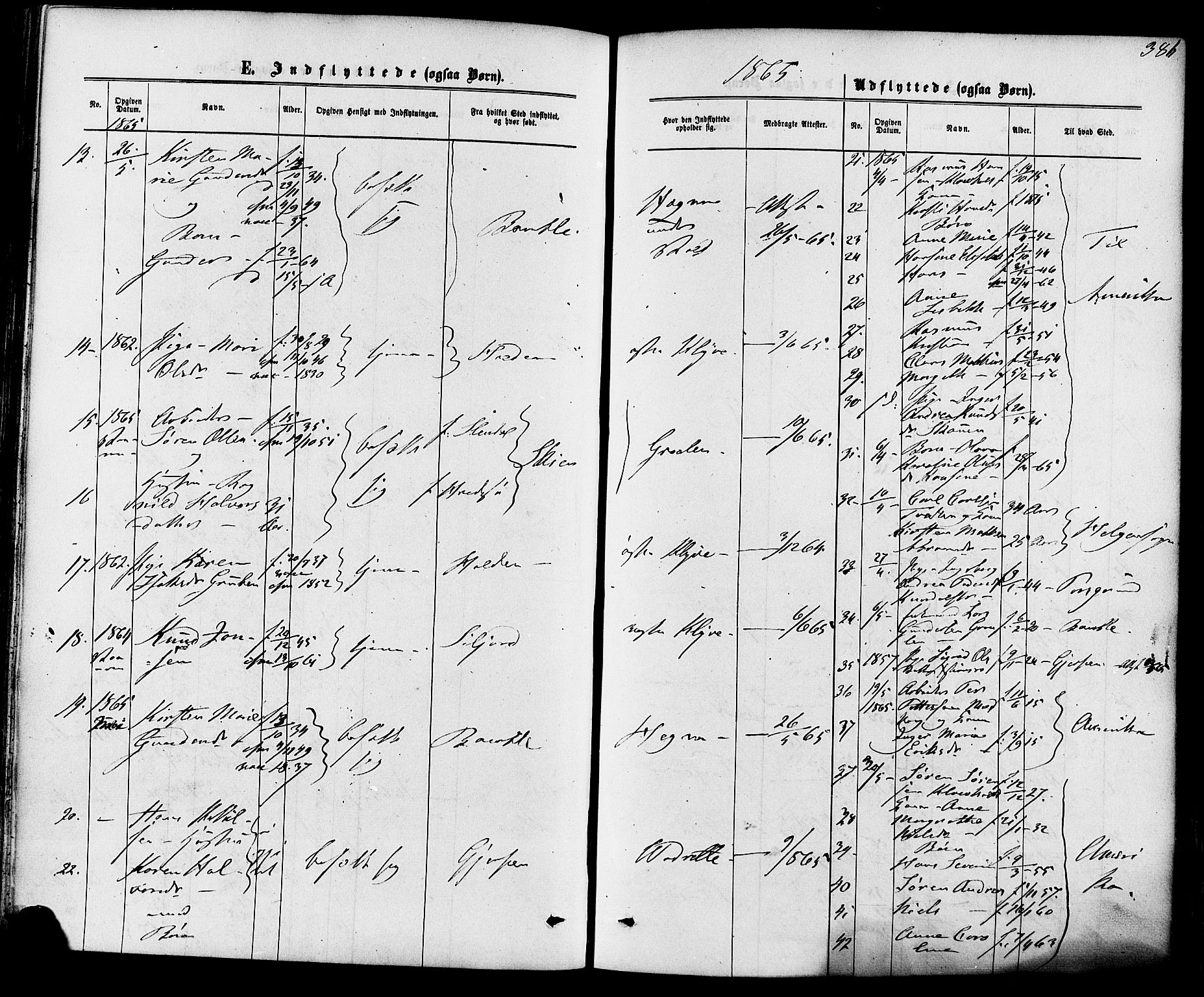 Solum kirkebøker, SAKO/A-306/F/Fa/L0008: Parish register (official) no. I 8, 1865-1876, p. 386