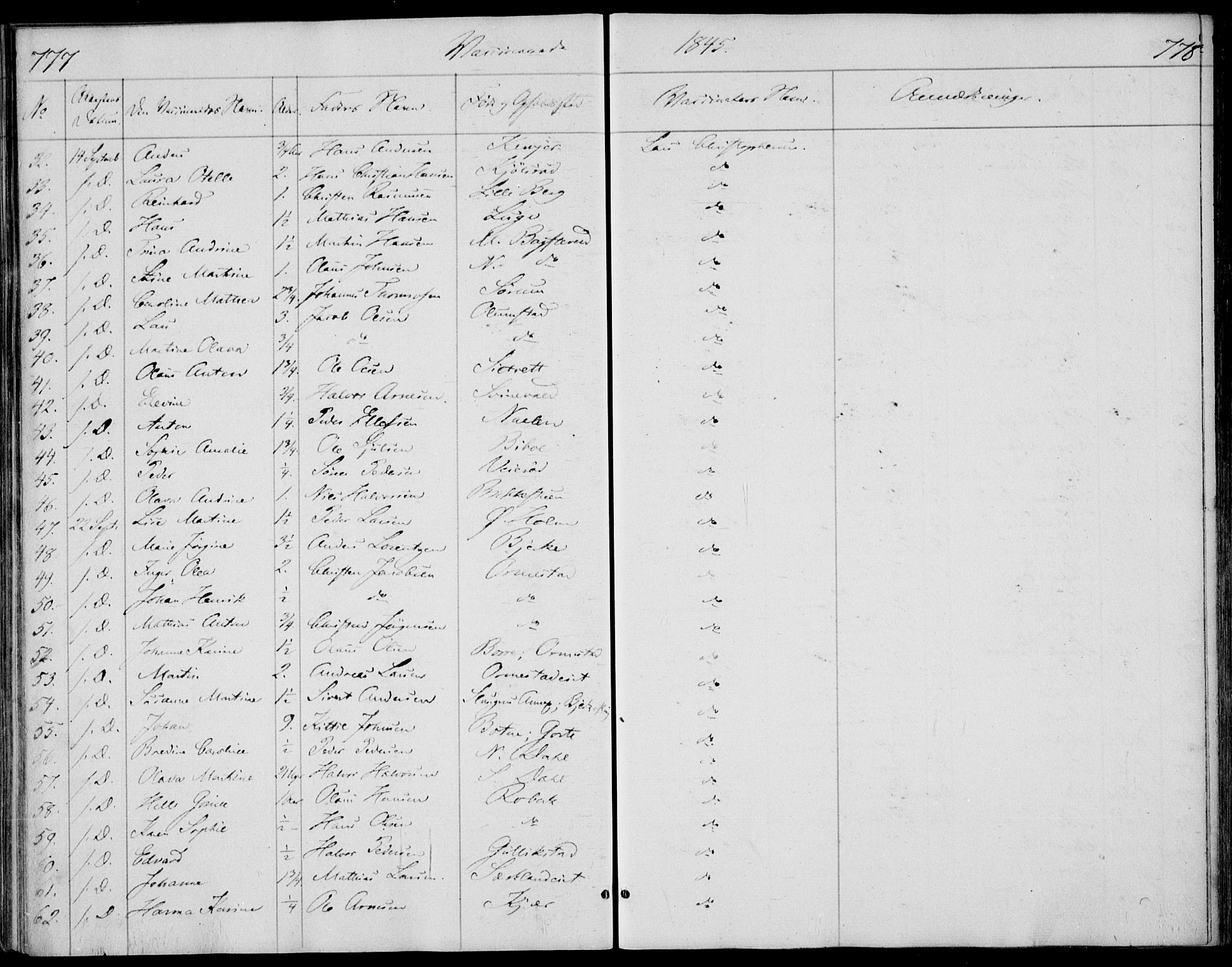 Våle kirkebøker, AV/SAKO-A-334/F/Fa/L0009b: Parish register (official) no. I 9B, 1841-1860, p. 777-778