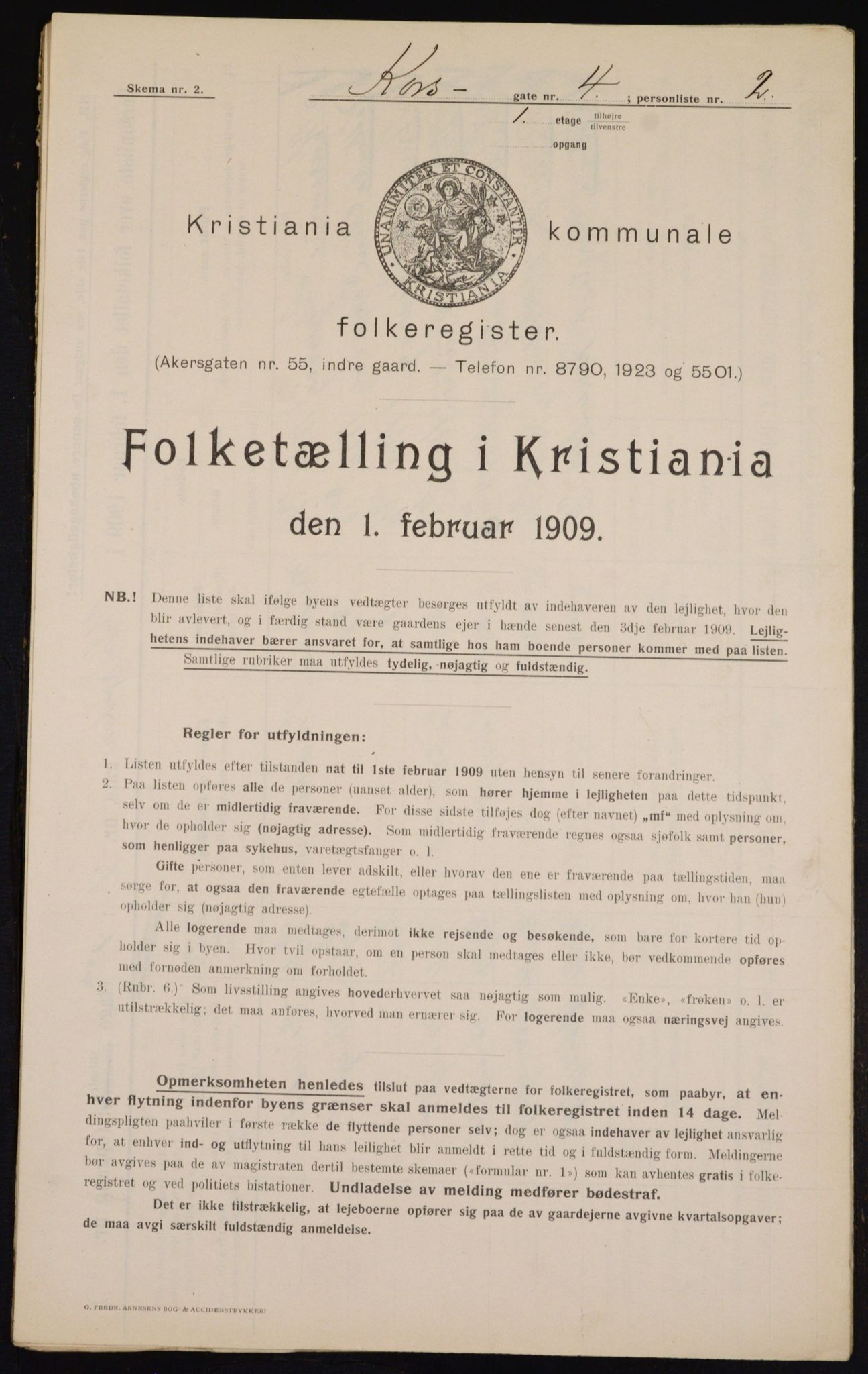 OBA, Municipal Census 1909 for Kristiania, 1909, p. 49027