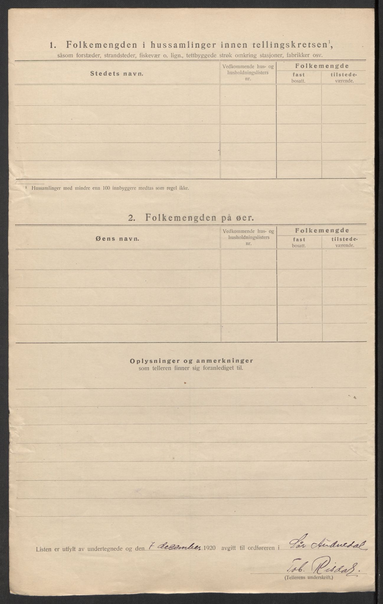 SAK, 1920 census for Sør-Audnedal, 1920, p. 81