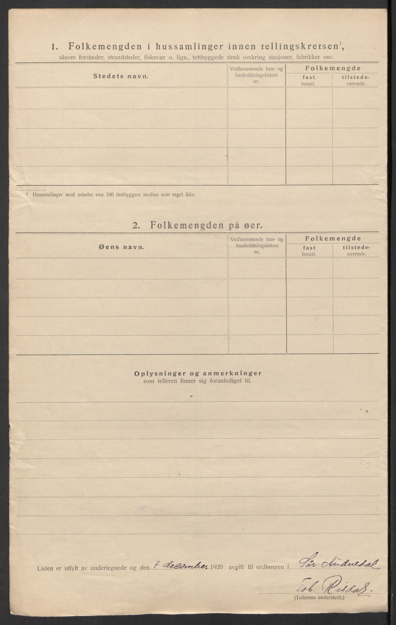 SAK, 1920 census for Sør-Audnedal, 1920, p. 81