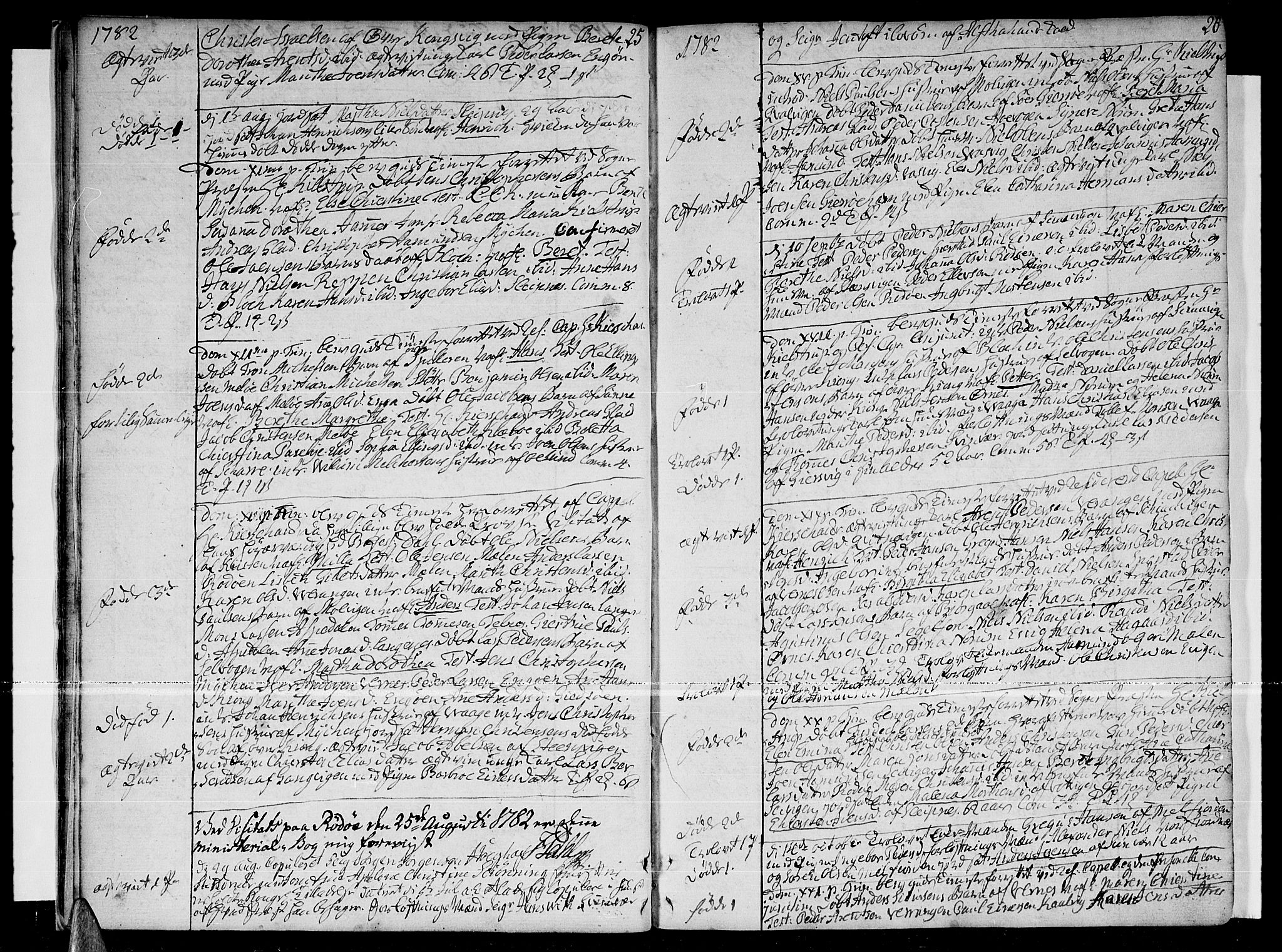 Ministerialprotokoller, klokkerbøker og fødselsregistre - Nordland, SAT/A-1459/841/L0591: Parish register (official) no. 841A03 /1, 1777-1819, p. 25-26