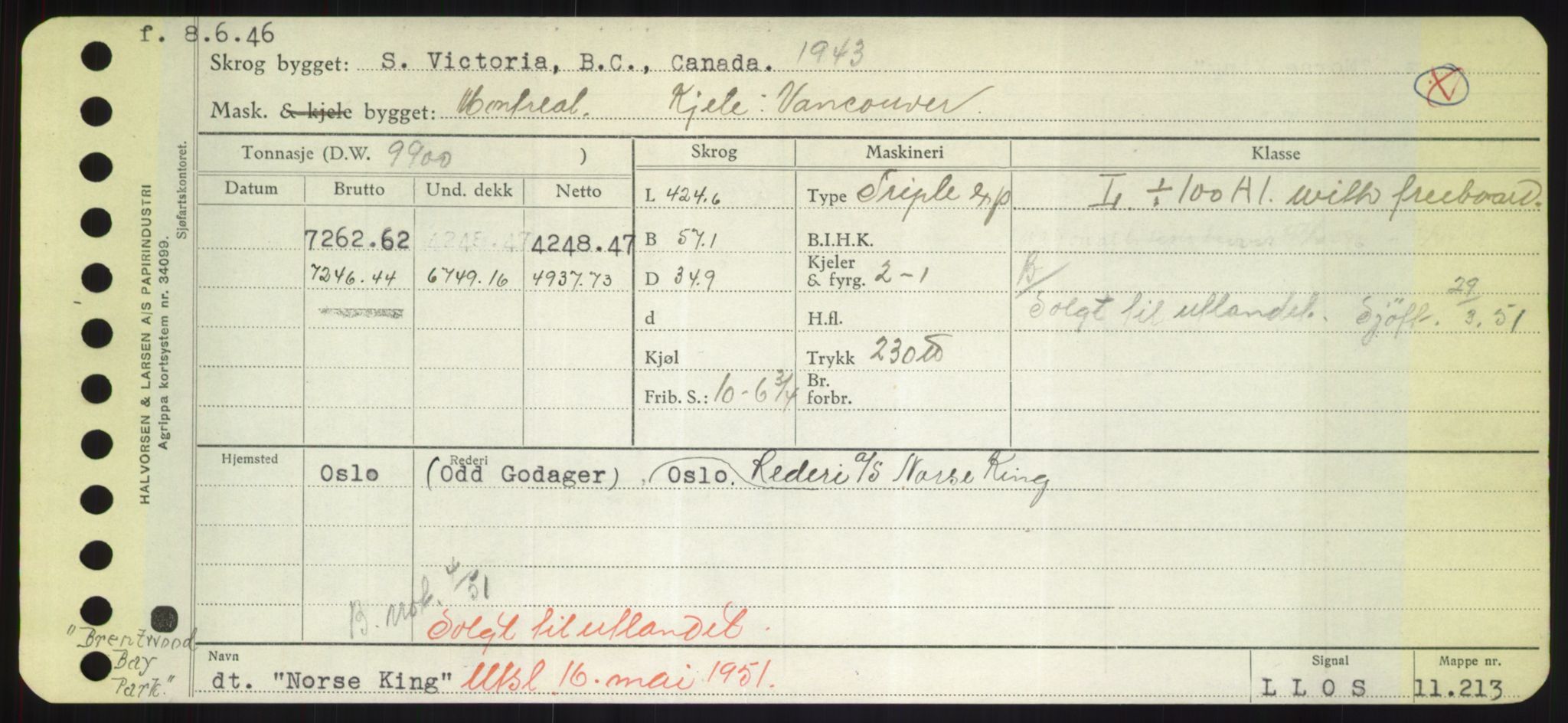 Sjøfartsdirektoratet med forløpere, Skipsmålingen, RA/S-1627/H/Hd/L0027: Fartøy, Norhop-Nør, p. 127