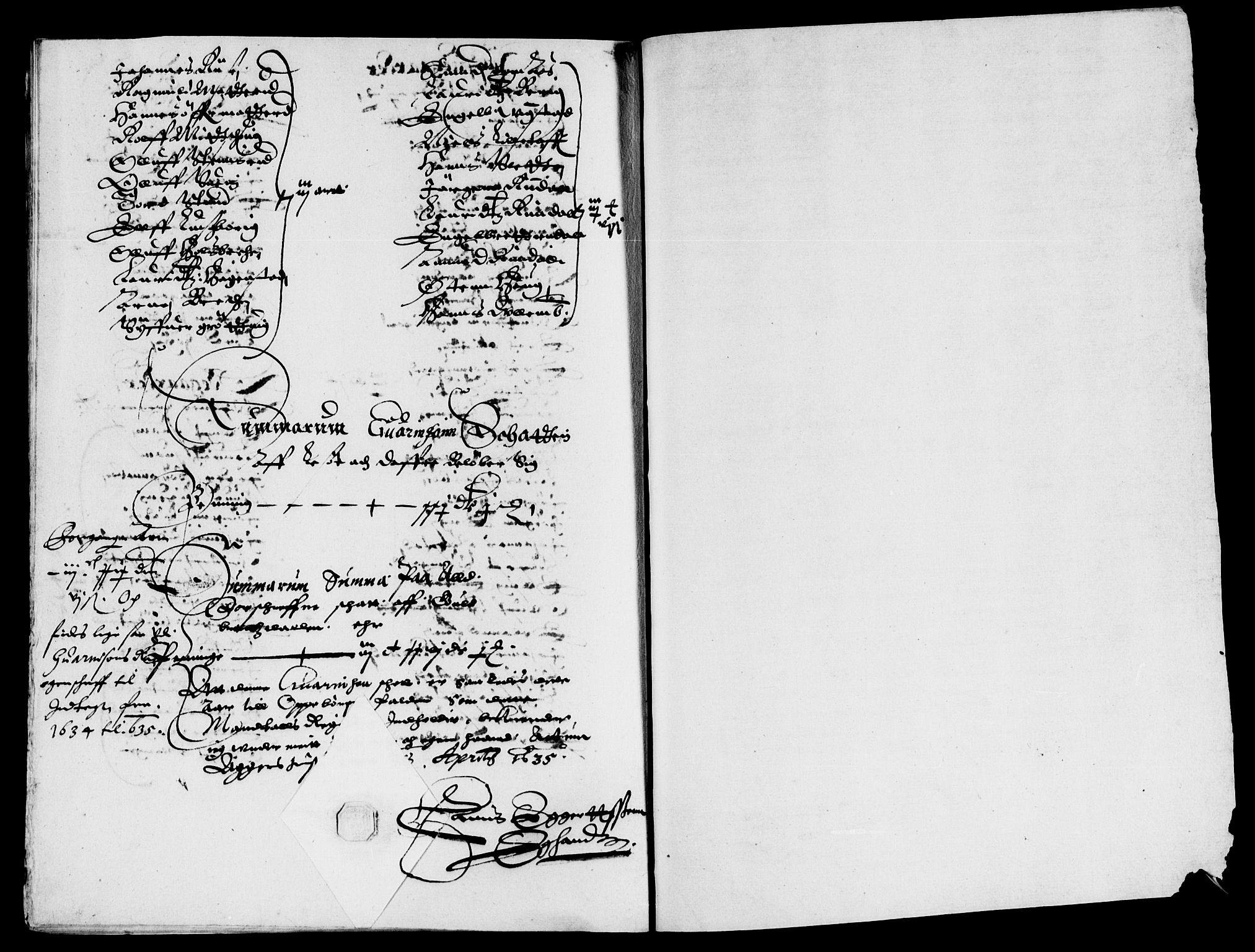 Rentekammeret inntil 1814, Reviderte regnskaper, Lensregnskaper, AV/RA-EA-5023/R/Rb/Rba/L0121: Akershus len, 1634-1635