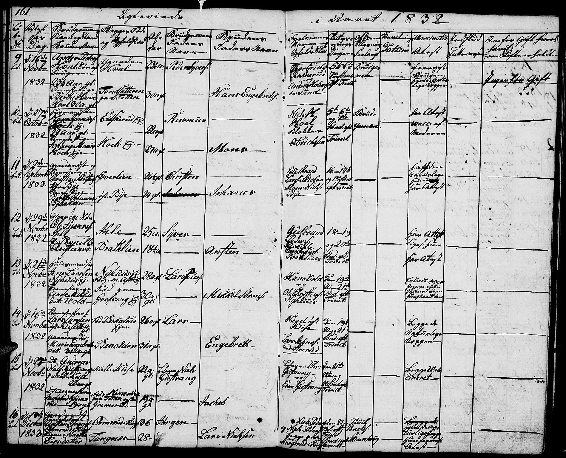 Nes prestekontor, Hedmark, AV/SAH-PREST-020/L/La/L0004: Parish register (copy) no. 4, 1832-1861, p. 161