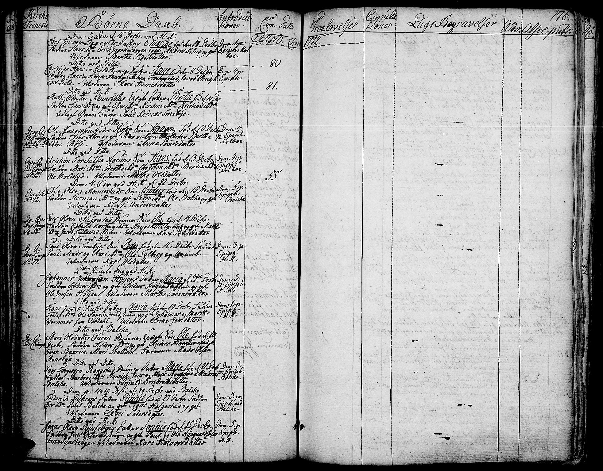 Toten prestekontor, AV/SAH-PREST-102/H/Ha/Haa/L0006: Parish register (official) no. 6, 1773-1793, p. 176