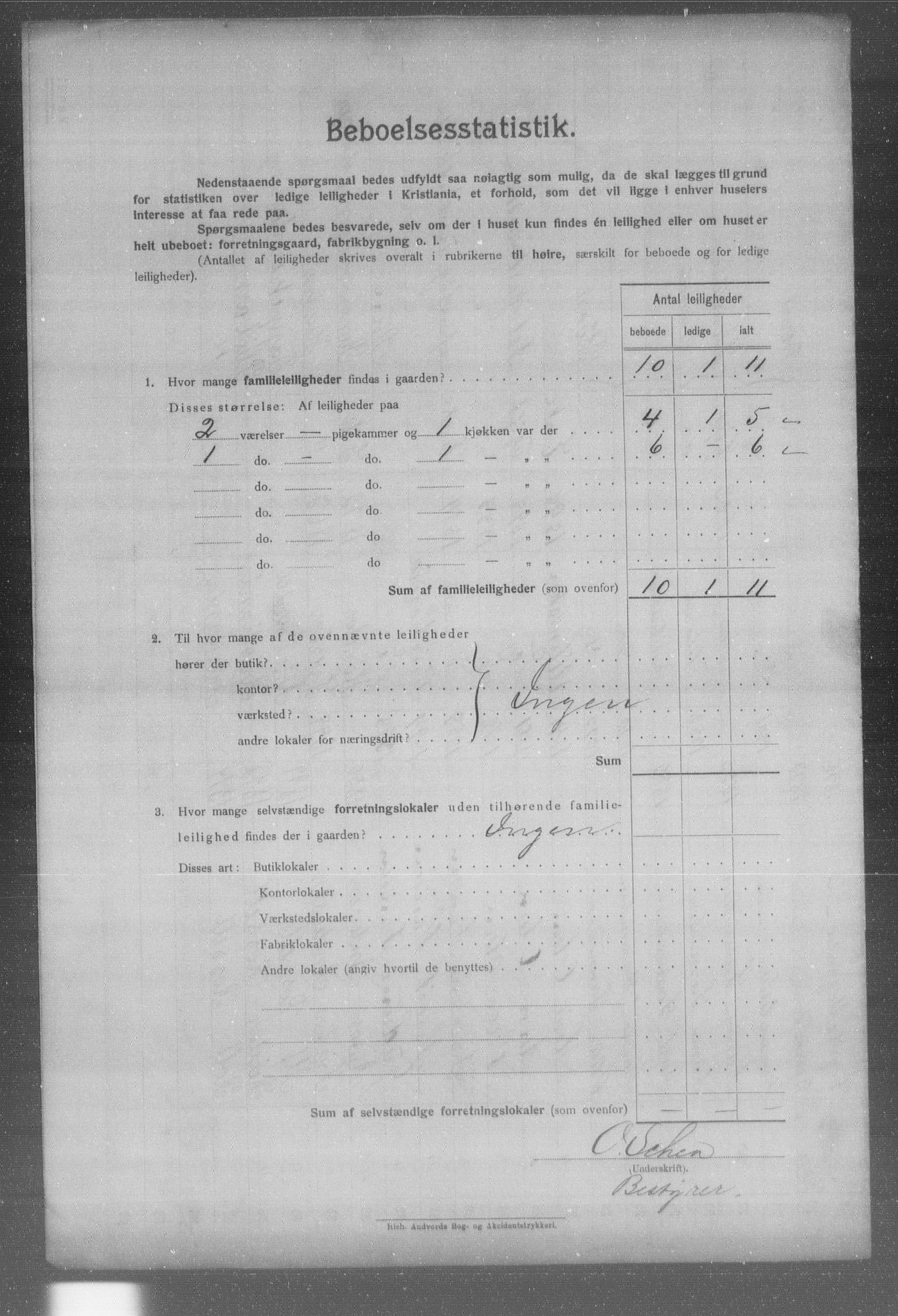 OBA, Municipal Census 1904 for Kristiania, 1904, p. 1132