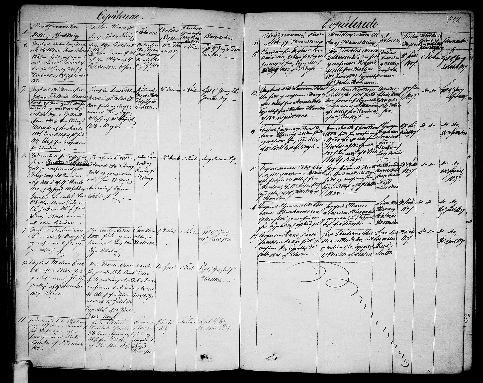 Larvik kirkebøker, SAKO/A-352/G/Ga/L0003b: Parish register (copy) no. I 3B, 1830-1870, p. 471