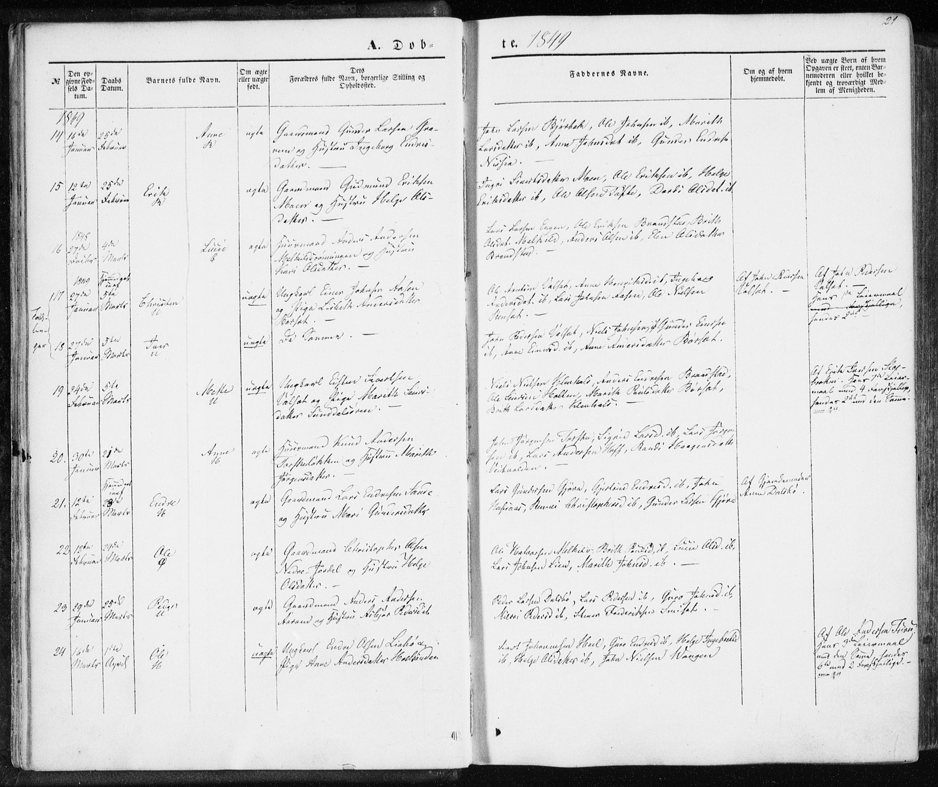 Ministerialprotokoller, klokkerbøker og fødselsregistre - Møre og Romsdal, AV/SAT-A-1454/590/L1013: Parish register (official) no. 590A05, 1847-1877, p. 21