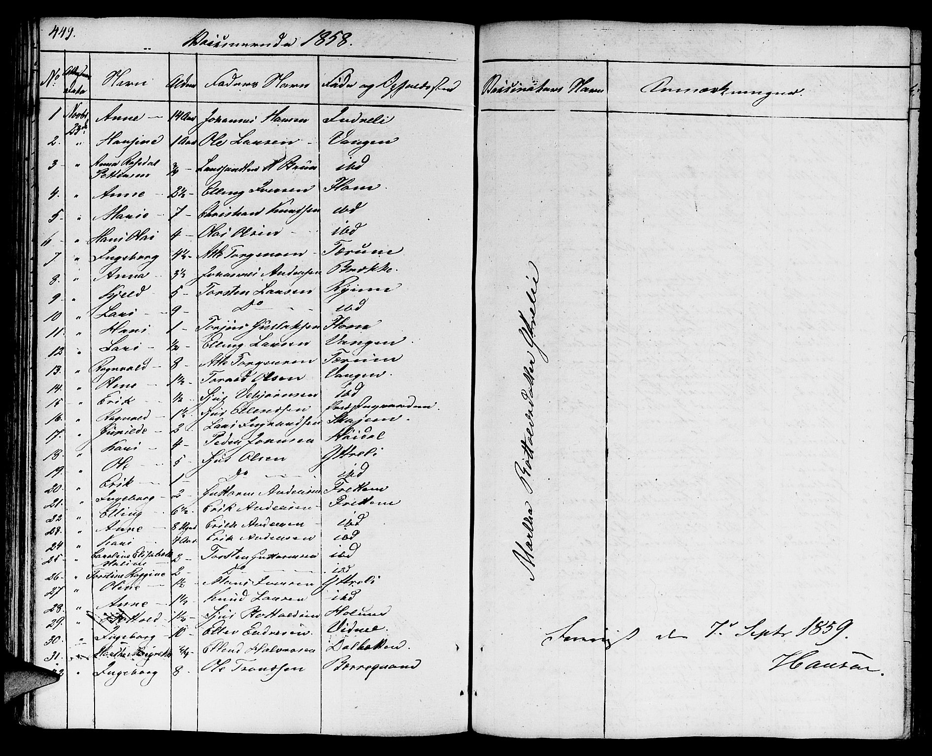 Aurland sokneprestembete, SAB/A-99937/H/Ha/Haa/L0006: Parish register (official) no. A 6, 1821-1859, p. 449