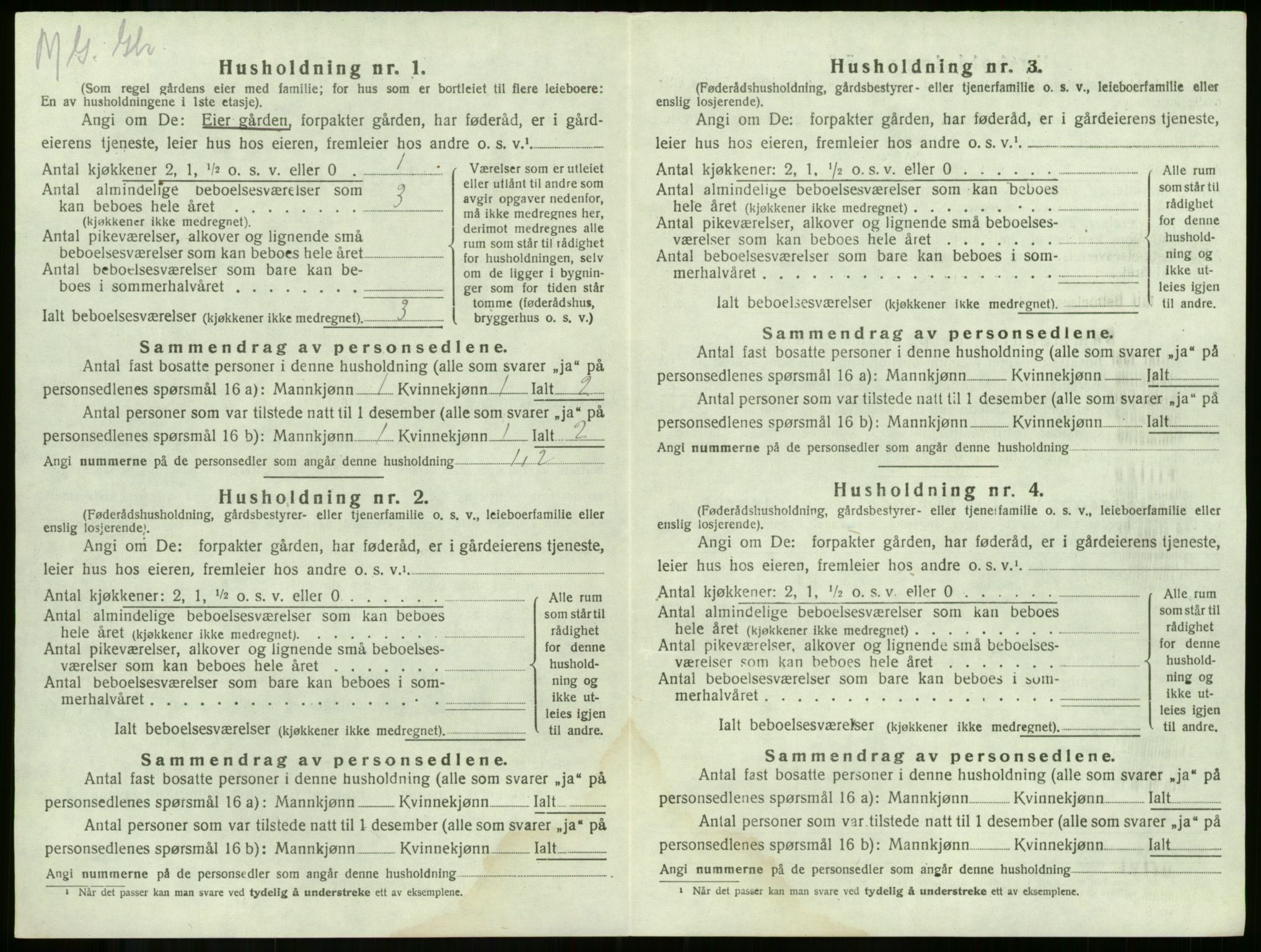 SAKO, 1920 census for Våle, 1920, p. 847