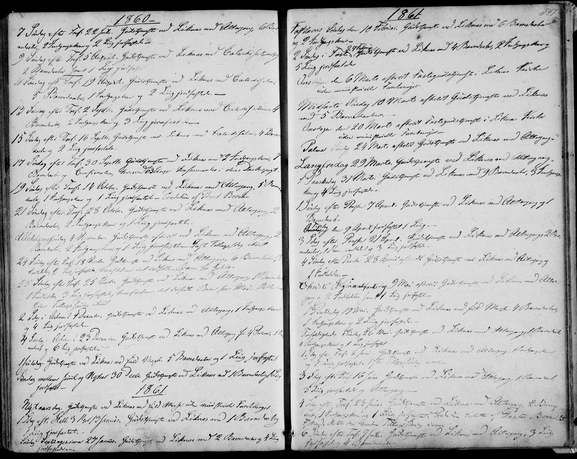 Kvinesdal sokneprestkontor, SAK/1111-0026/F/Fa/Fab/L0006: Parish register (official) no. A 6, 1857-1869, p. 347