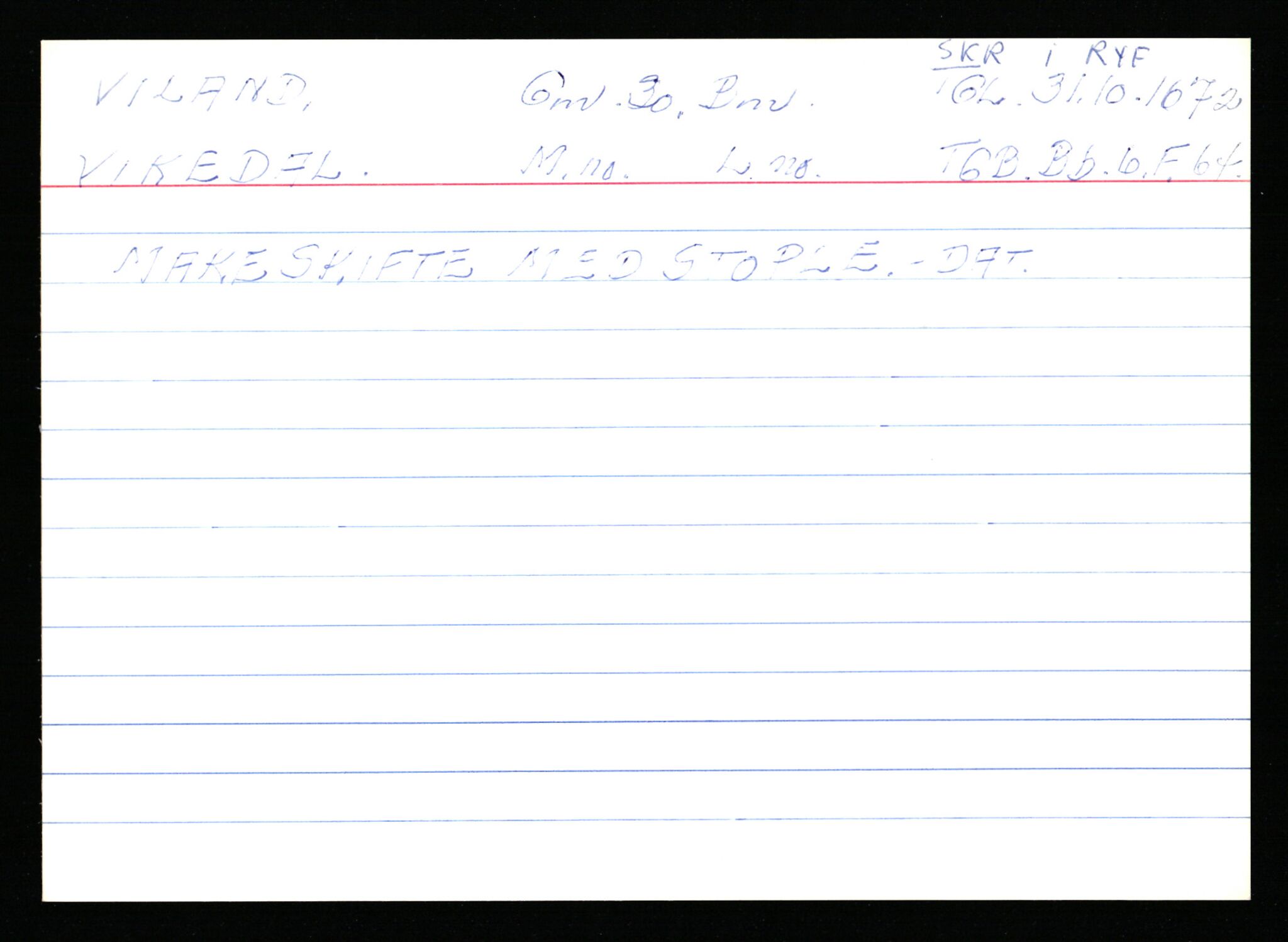 Statsarkivet i Stavanger, AV/SAST-A-101971/03/Y/Ym/L0067: Åstedskort sortert etter gårdsnavn: Vik - Vold, 1600-1950, p. 297