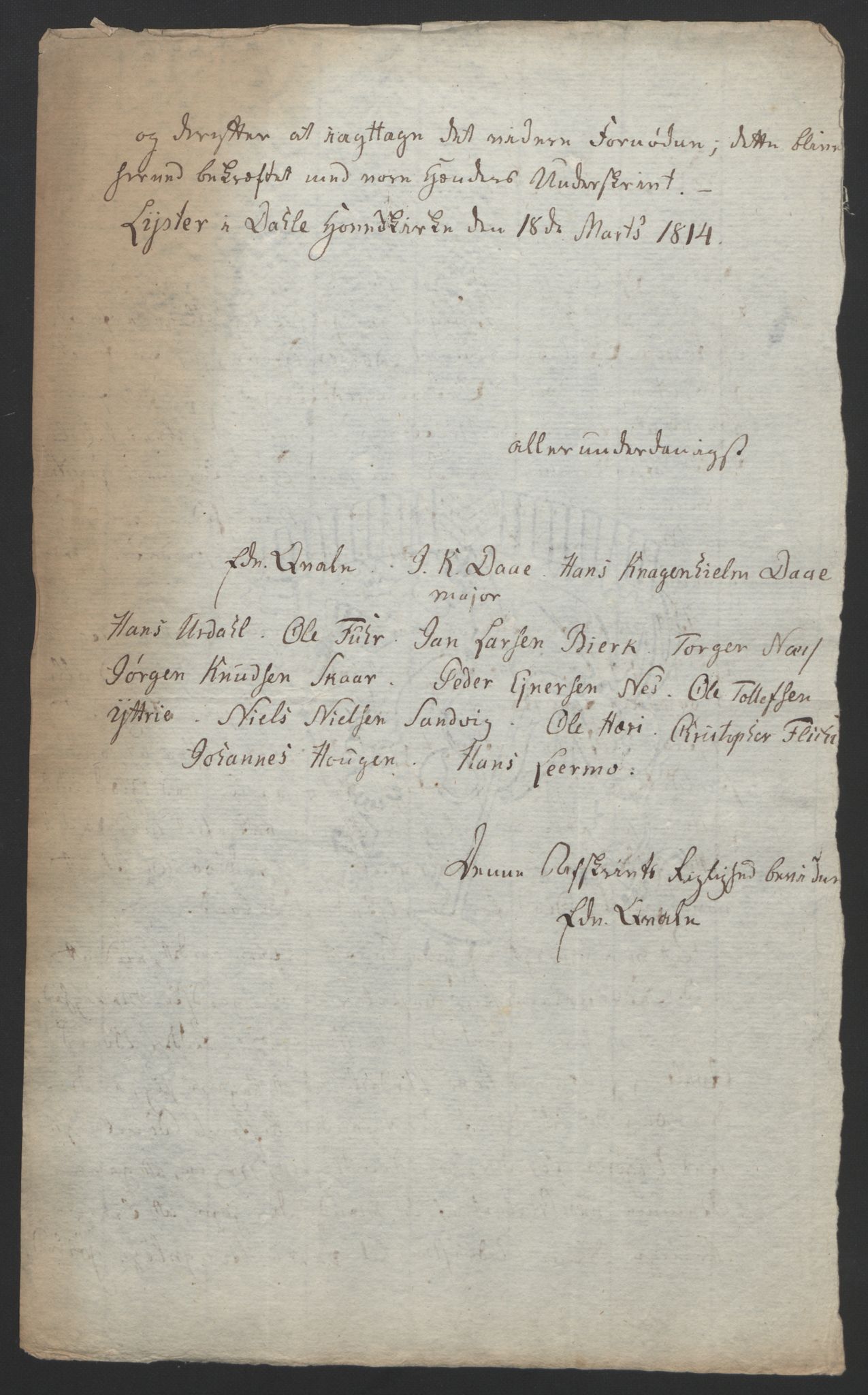 Statsrådssekretariatet, RA/S-1001/D/Db/L0008: Fullmakter for Eidsvollsrepresentantene i 1814. , 1814, p. 341