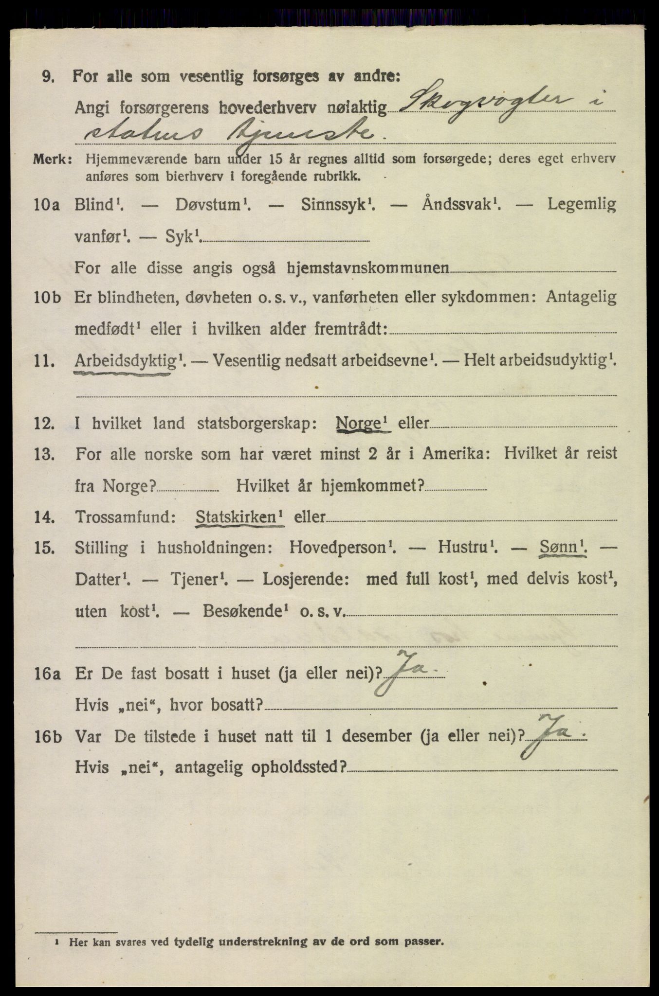SAH, 1920 census for Trysil, 1920, p. 7874