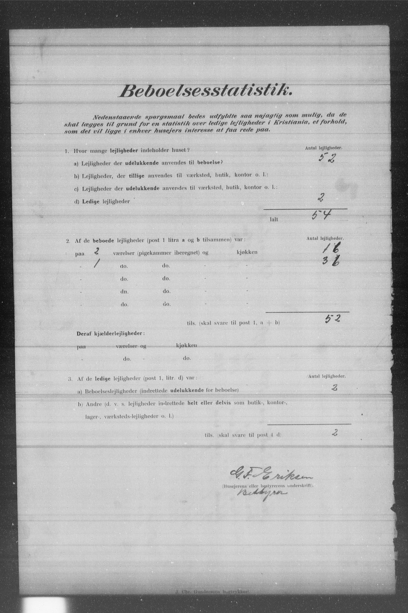 OBA, Municipal Census 1902 for Kristiania, 1902, p. 464