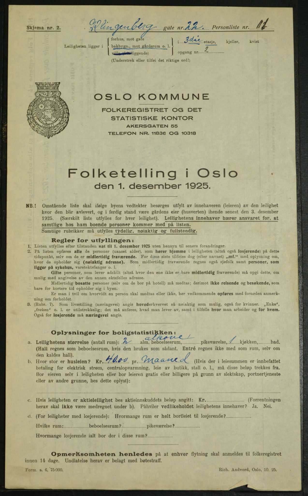 OBA, Municipal Census 1915 for Kristiania, 1915, p. 86074