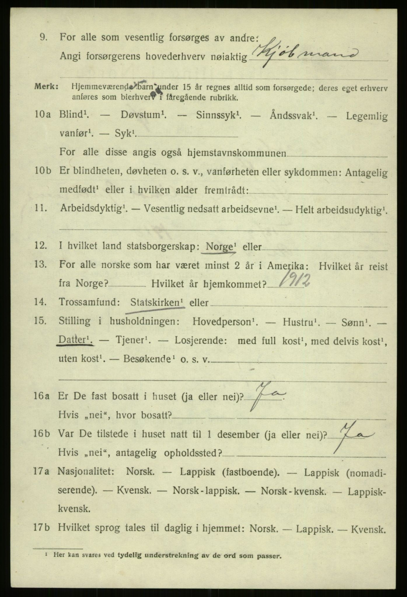 SATØ, 1920 census for Harstad, 1920, p. 7829