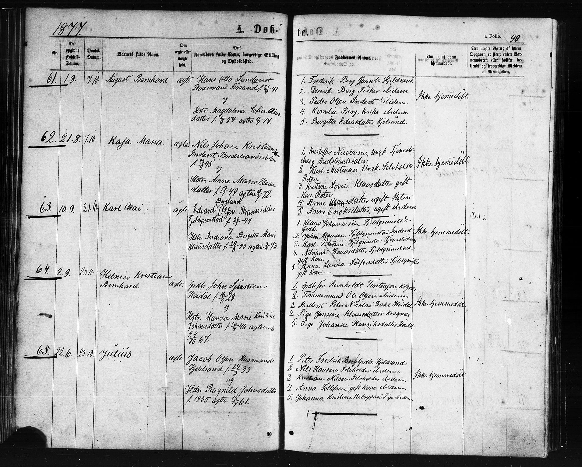 Ministerialprotokoller, klokkerbøker og fødselsregistre - Nordland, AV/SAT-A-1459/893/L1334: Parish register (official) no. 893A07, 1867-1877, p. 90