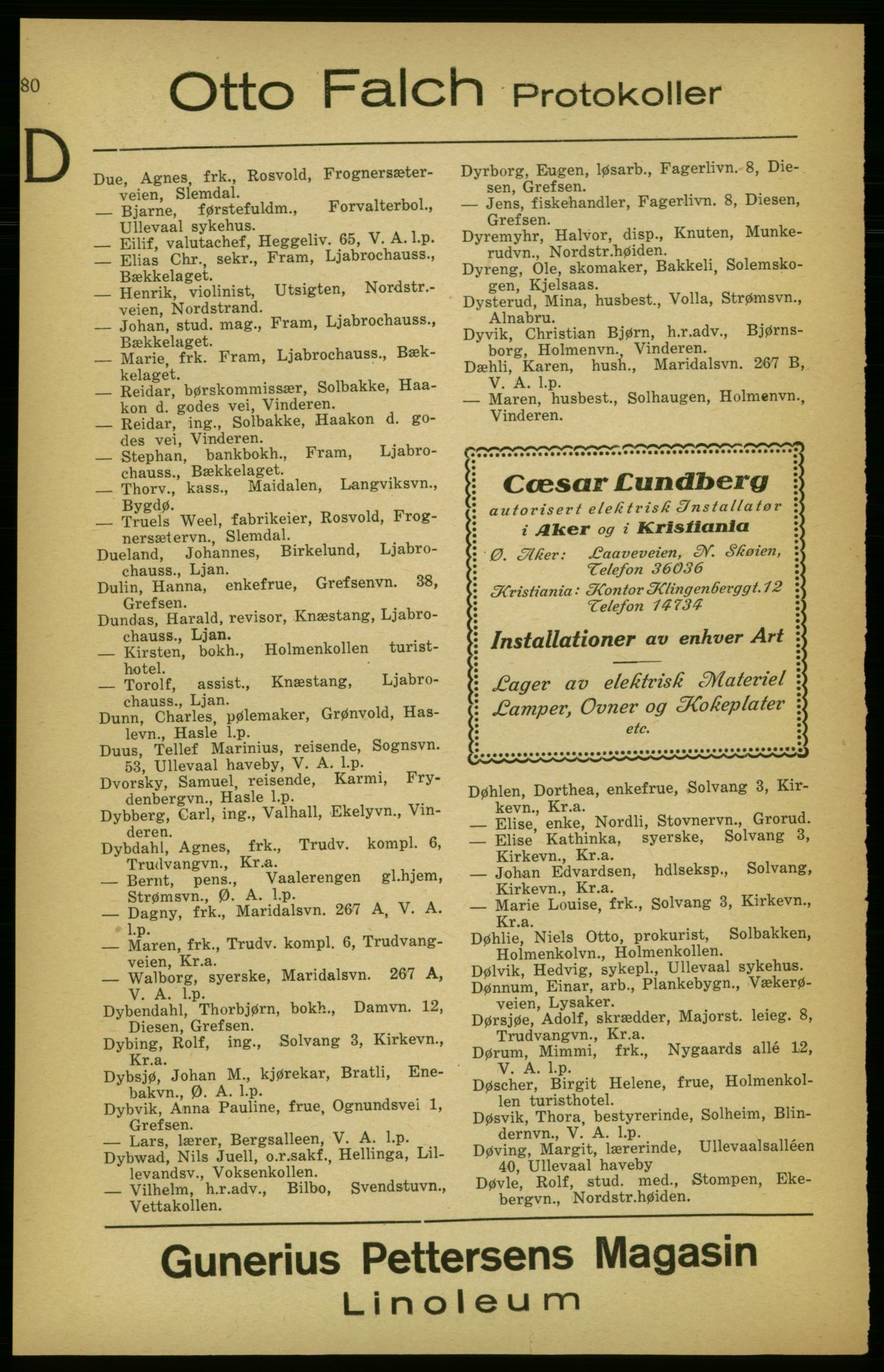 Aker adressebok/adressekalender, PUBL/001/A/003: Akers adressekalender, 1924-1925, p. 80