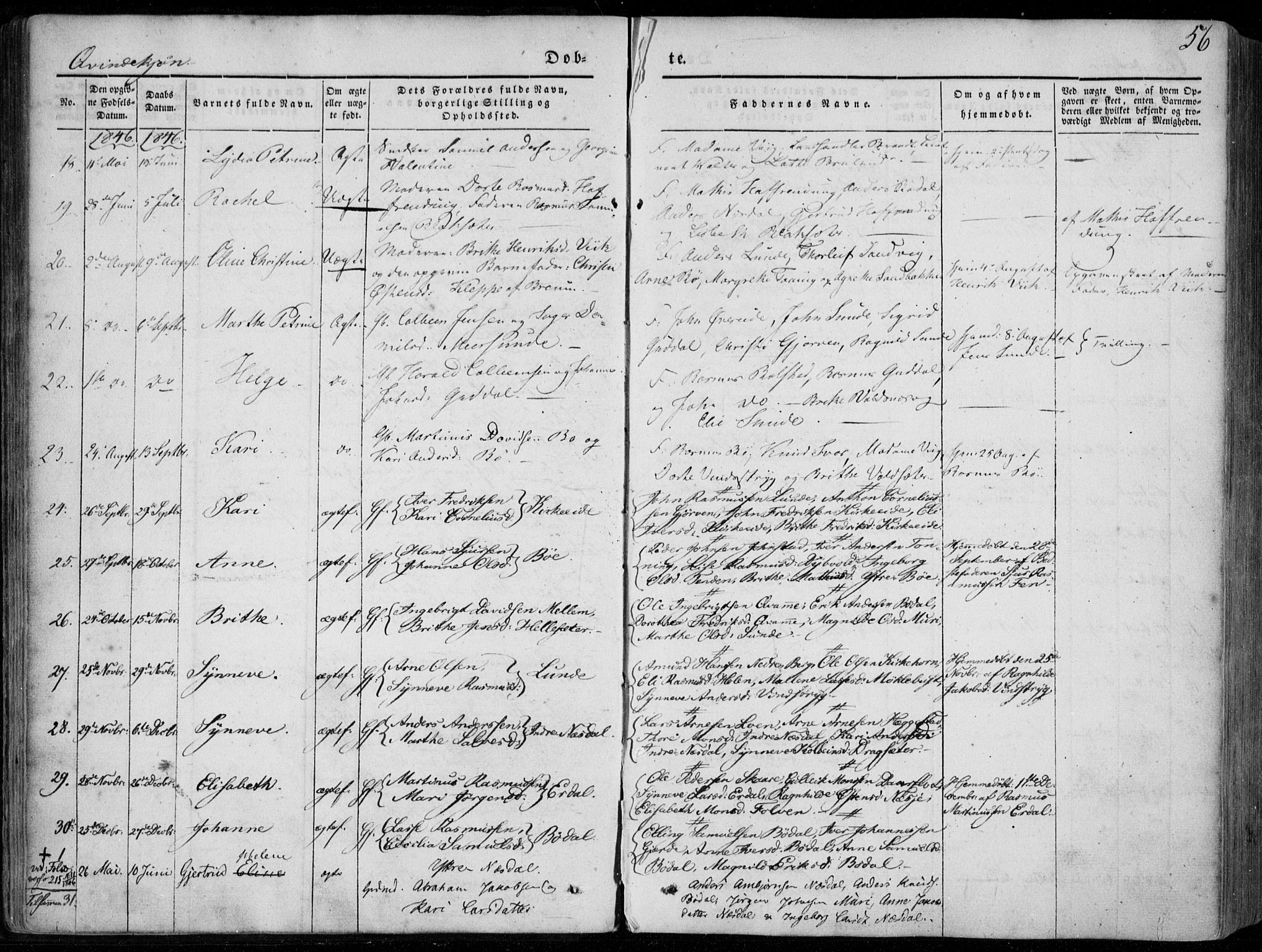 Stryn Sokneprestembete, SAB/A-82501: Parish register (official) no. A 2, 1844-1861, p. 56